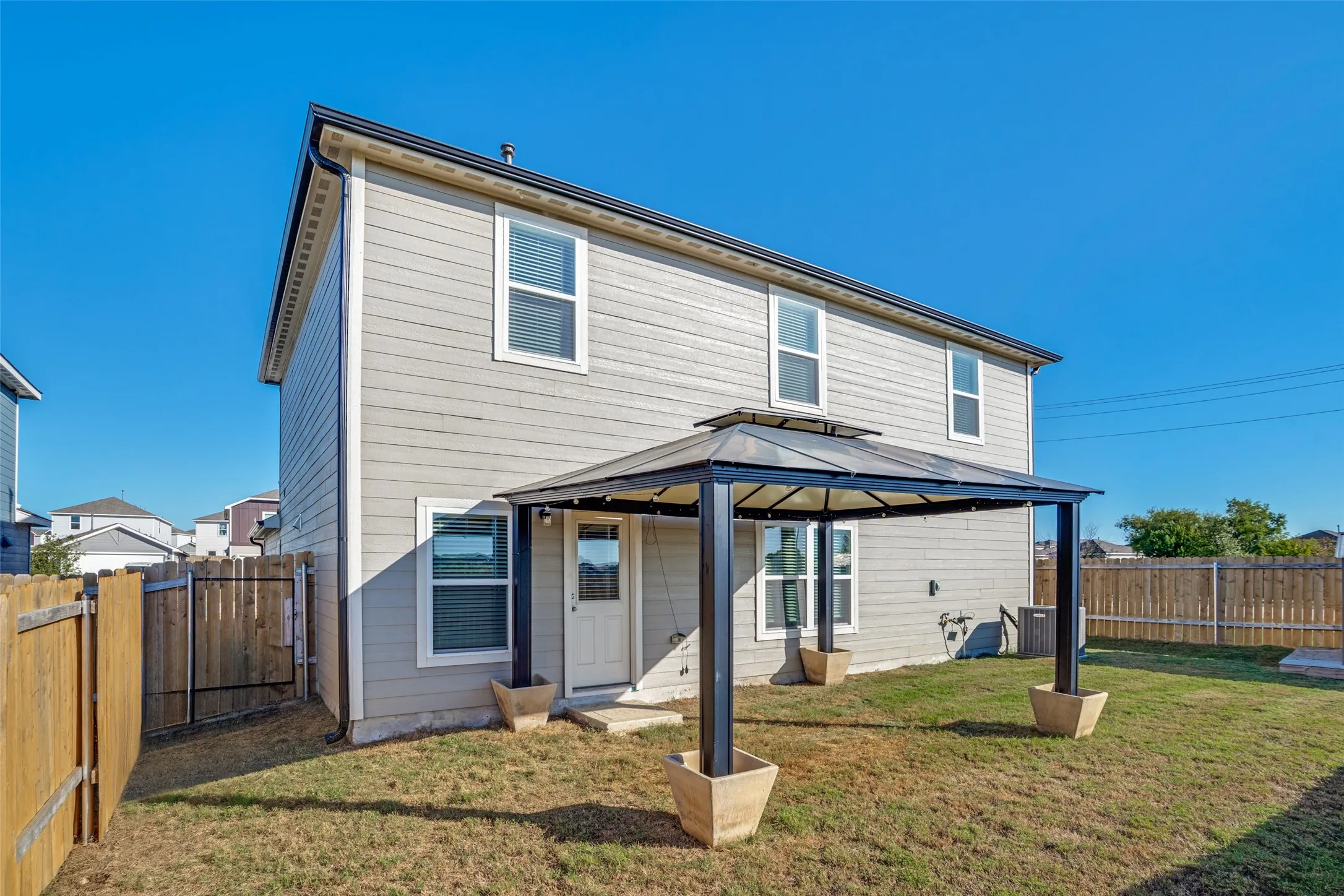 Two-story exterior with horizontal siding