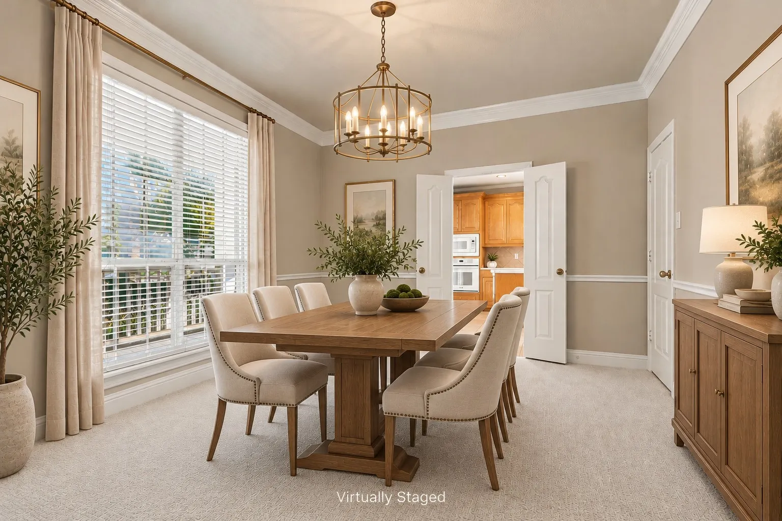 Study staged as a dining space