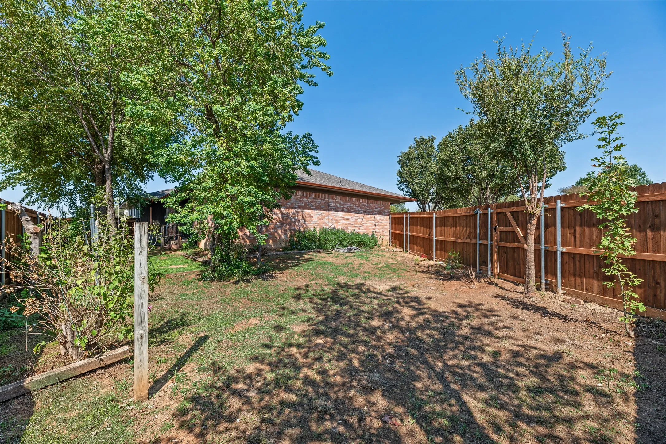 Another view of private backyard