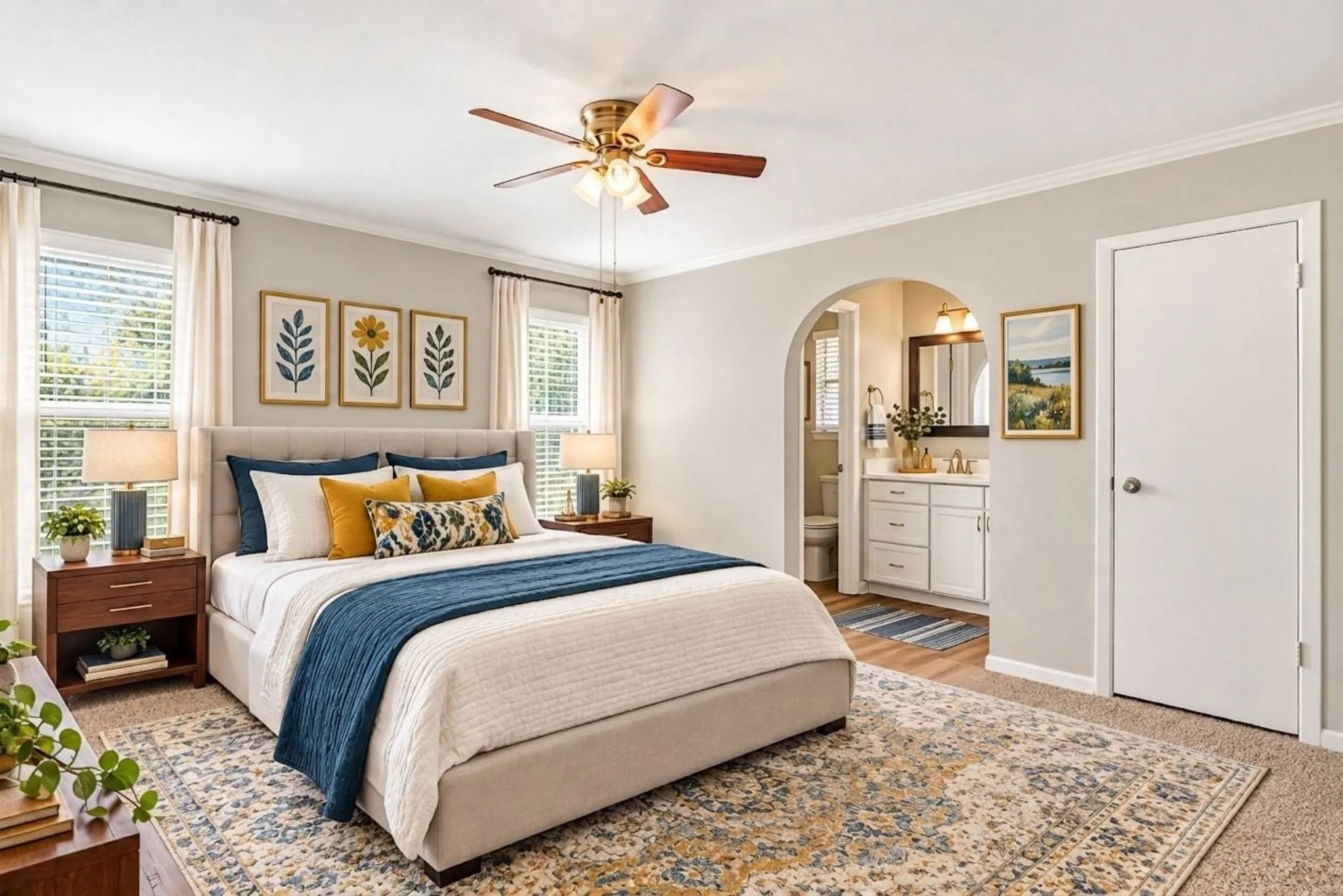 Virtually Staged Primary Bedroom