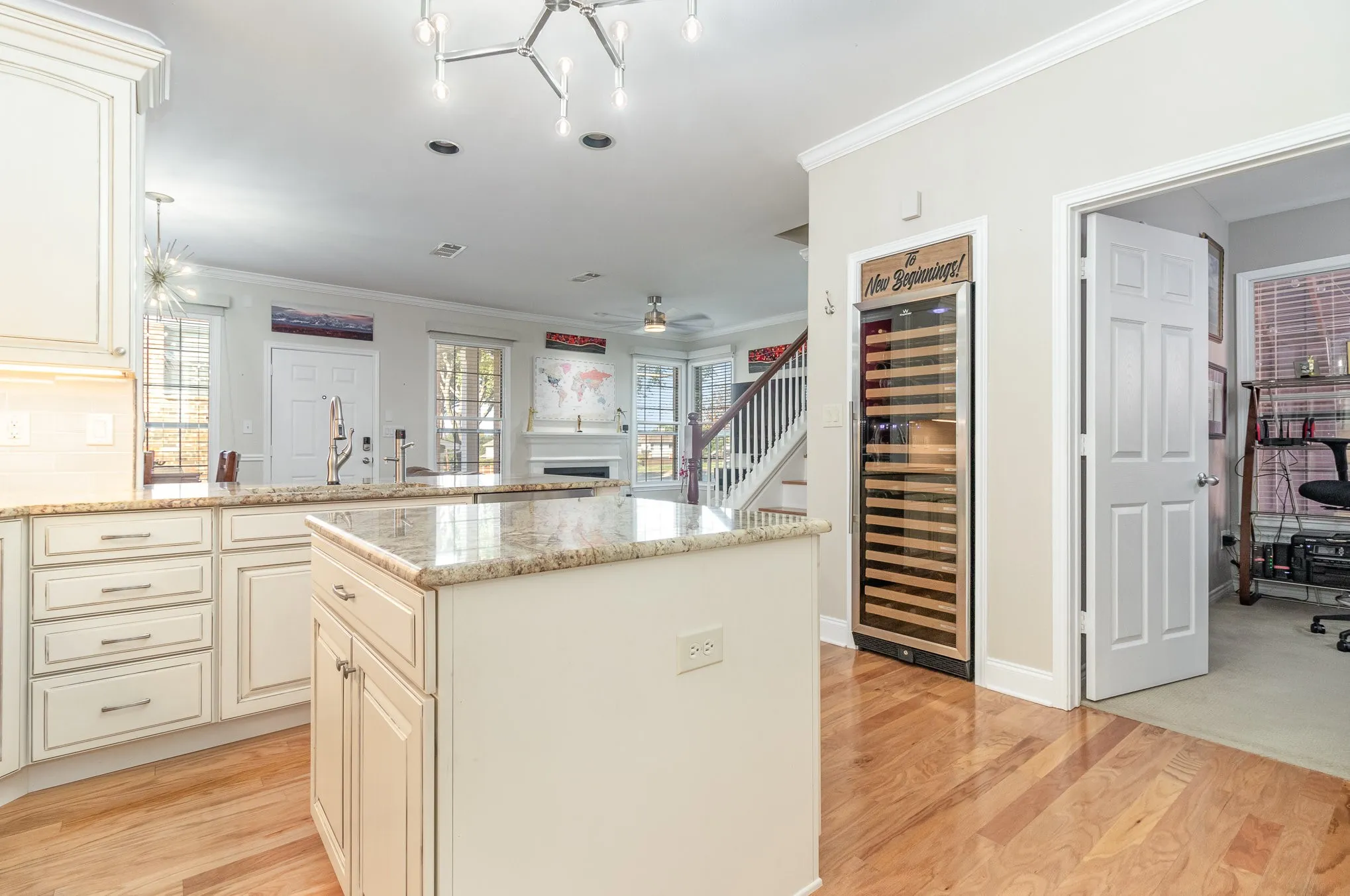 Custom 200-bottle wine fridge is included in the kitchen, ready for your sommelier talents!