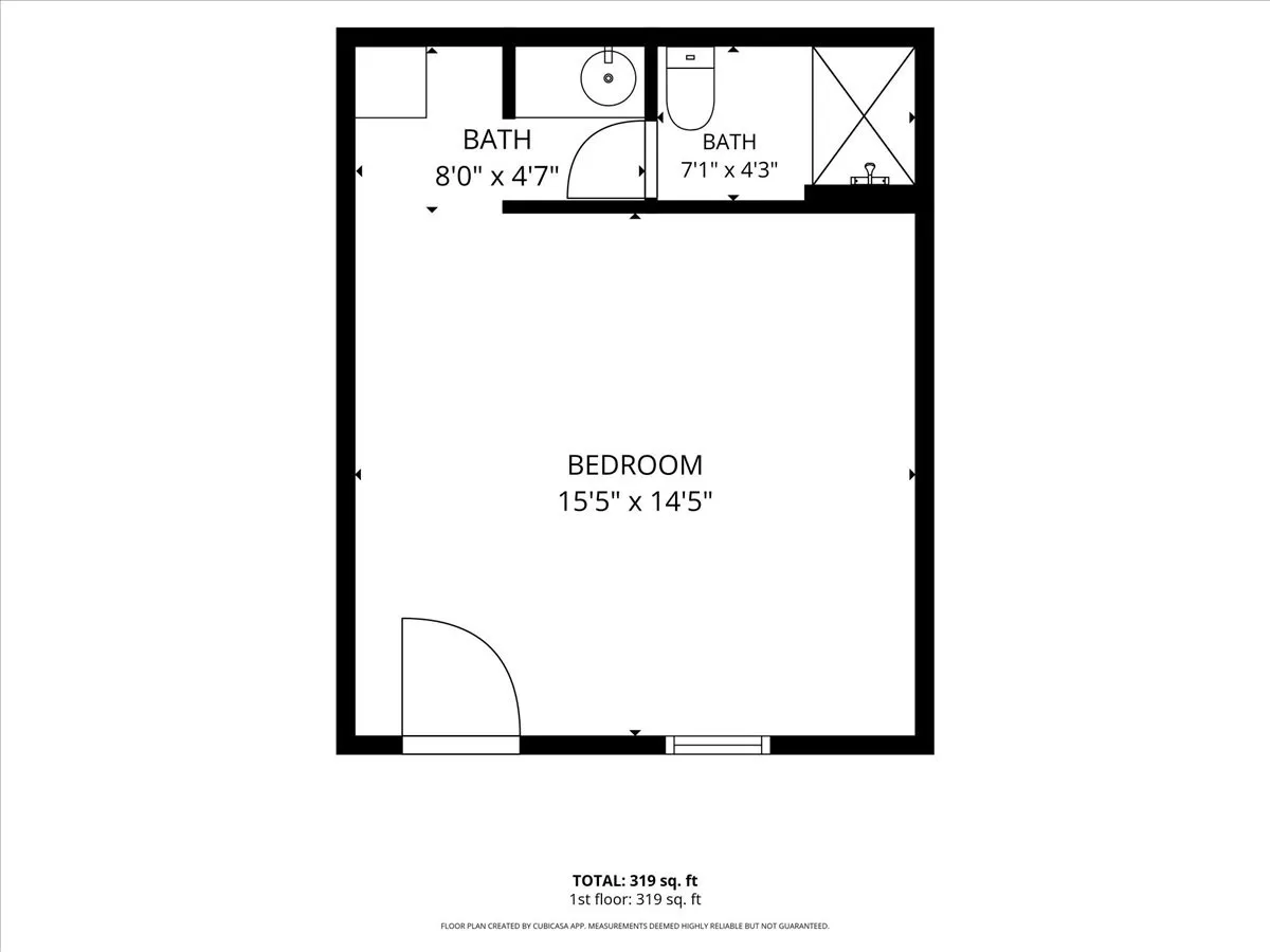 Motel room floor plan