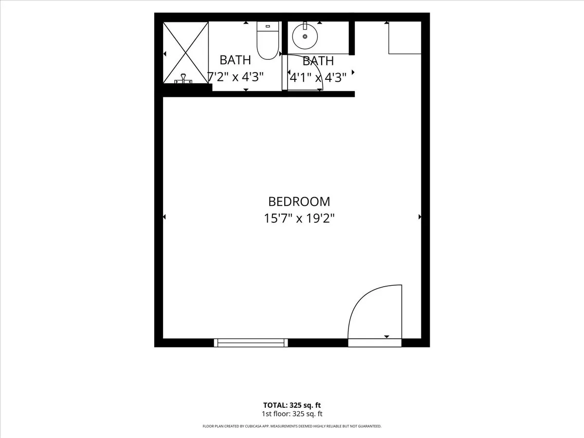 Motel room floor plan