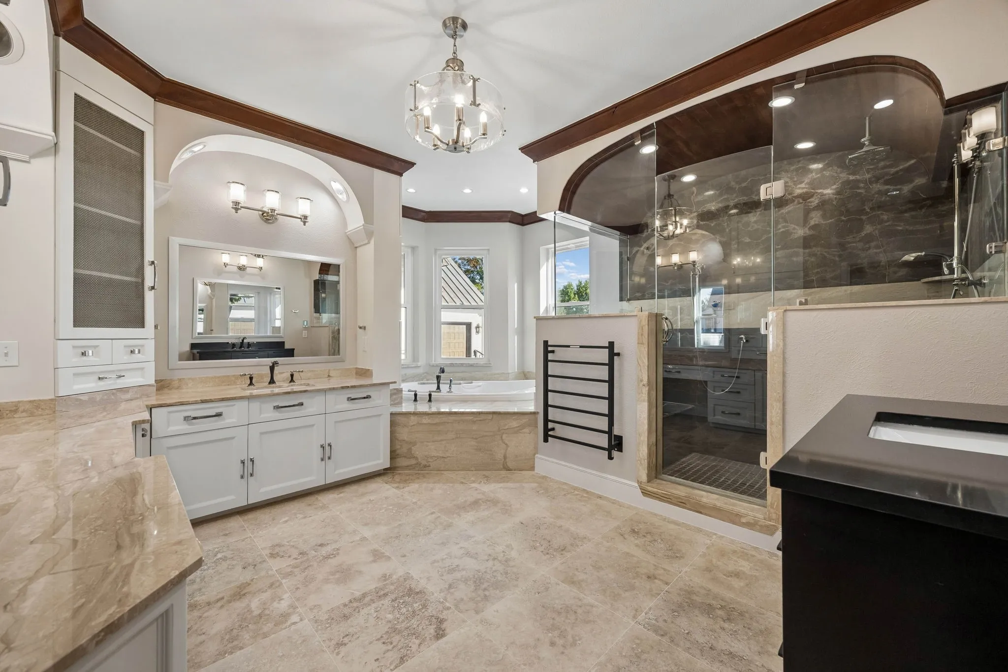 Heated Floors, Double Shower, Towel Warmer