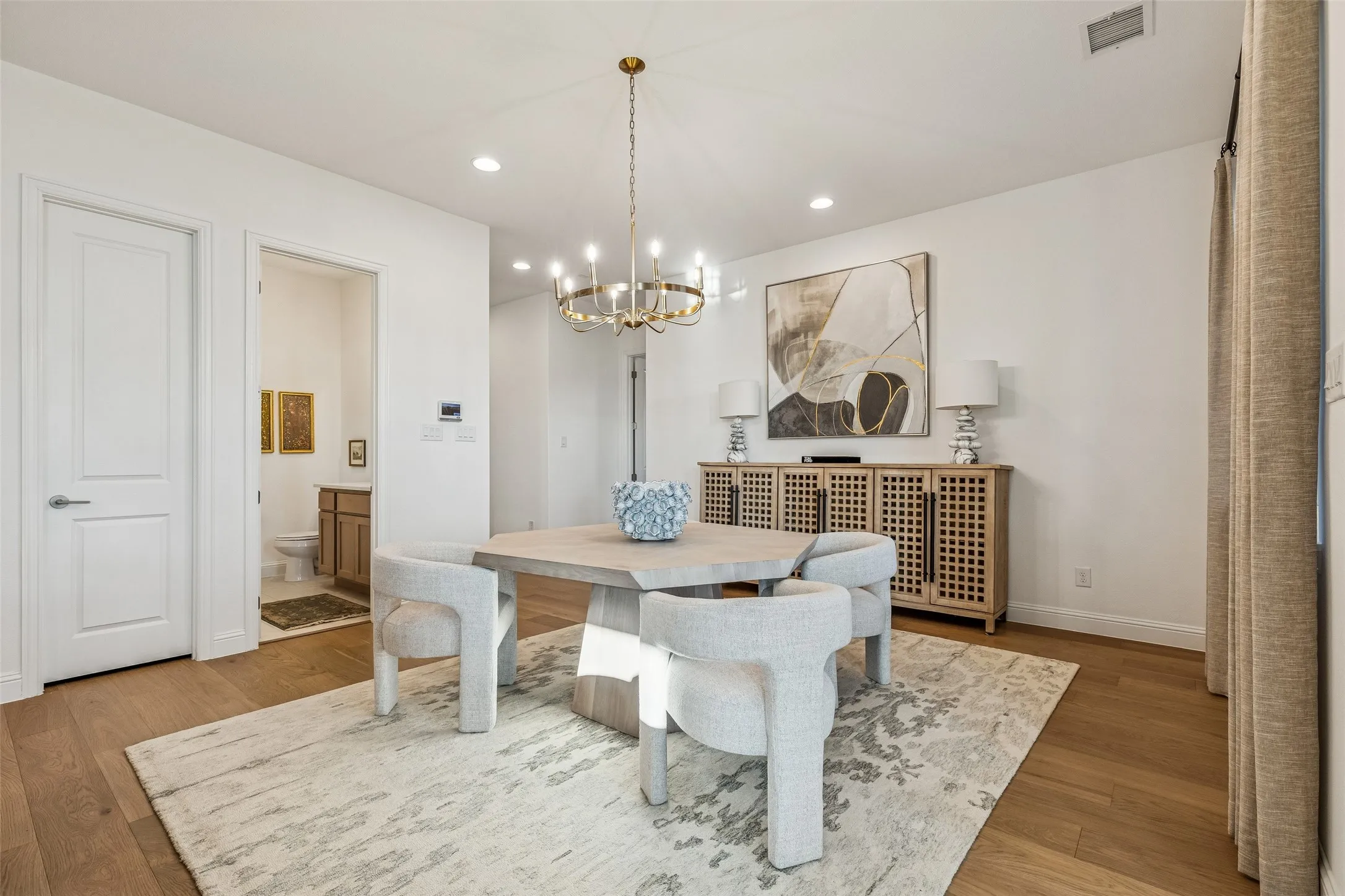 Hardwood-style flooring throughout