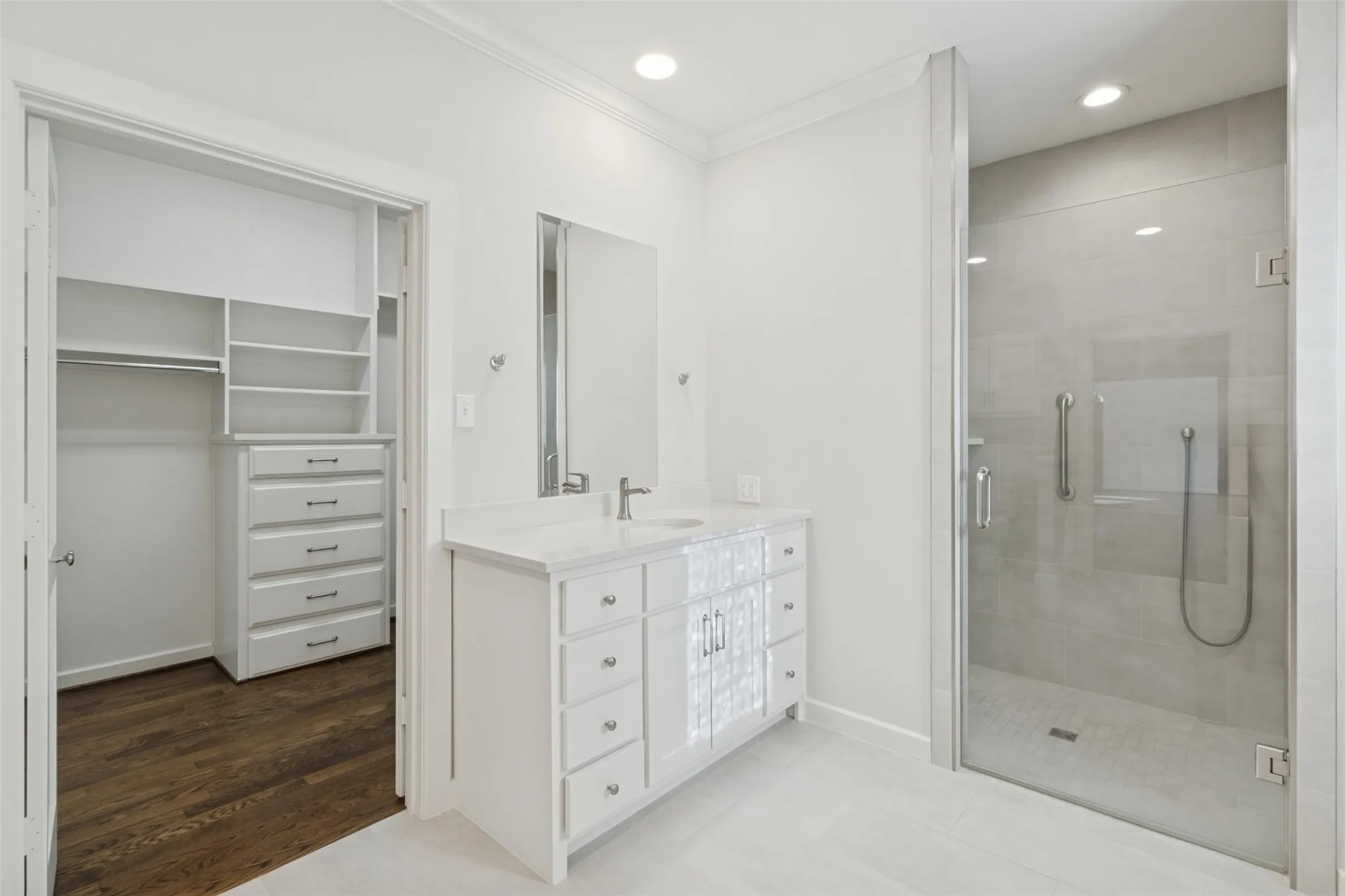 with walk-in closet