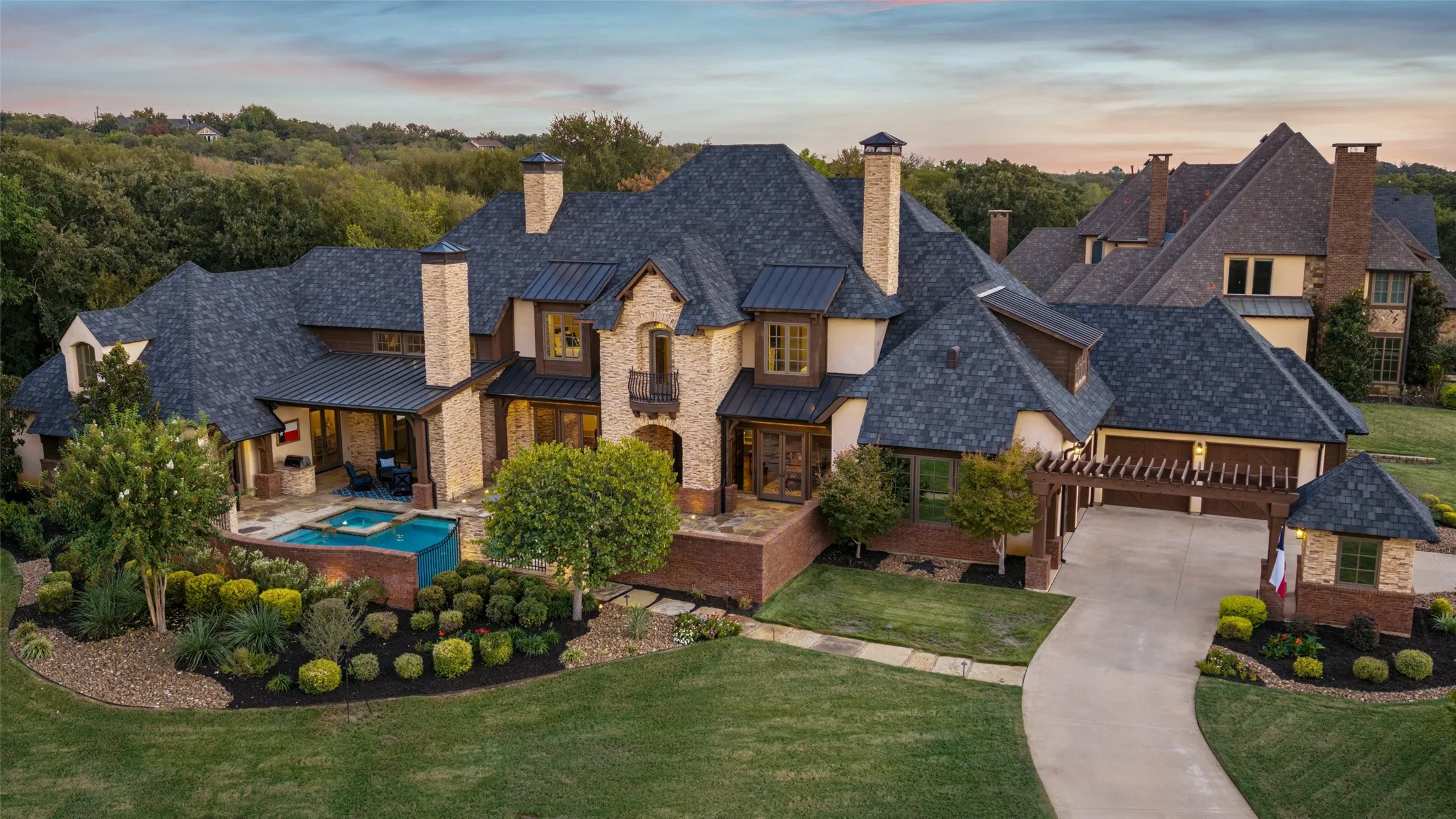 Sprawling home with 4 car garage and a circular motor cort