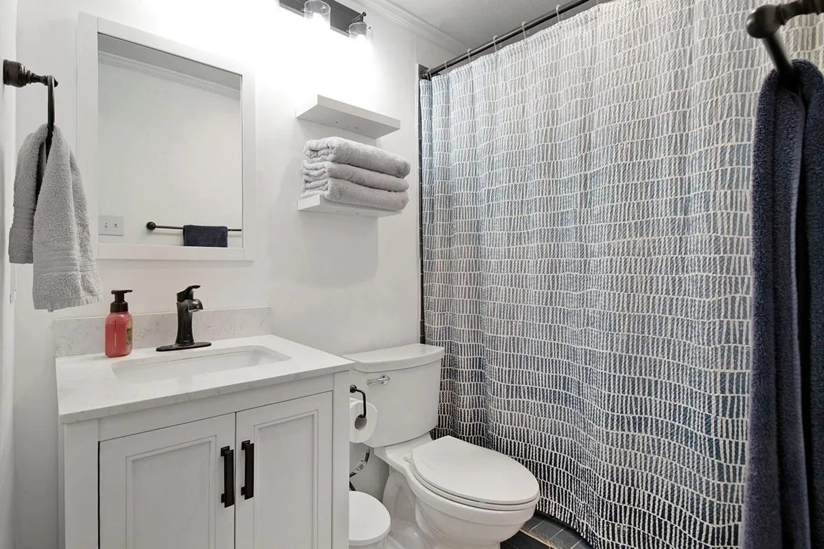 Updated hallway bathroom.