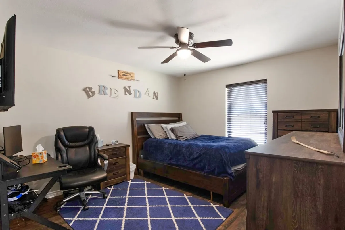 Spacious secondary bedroom.