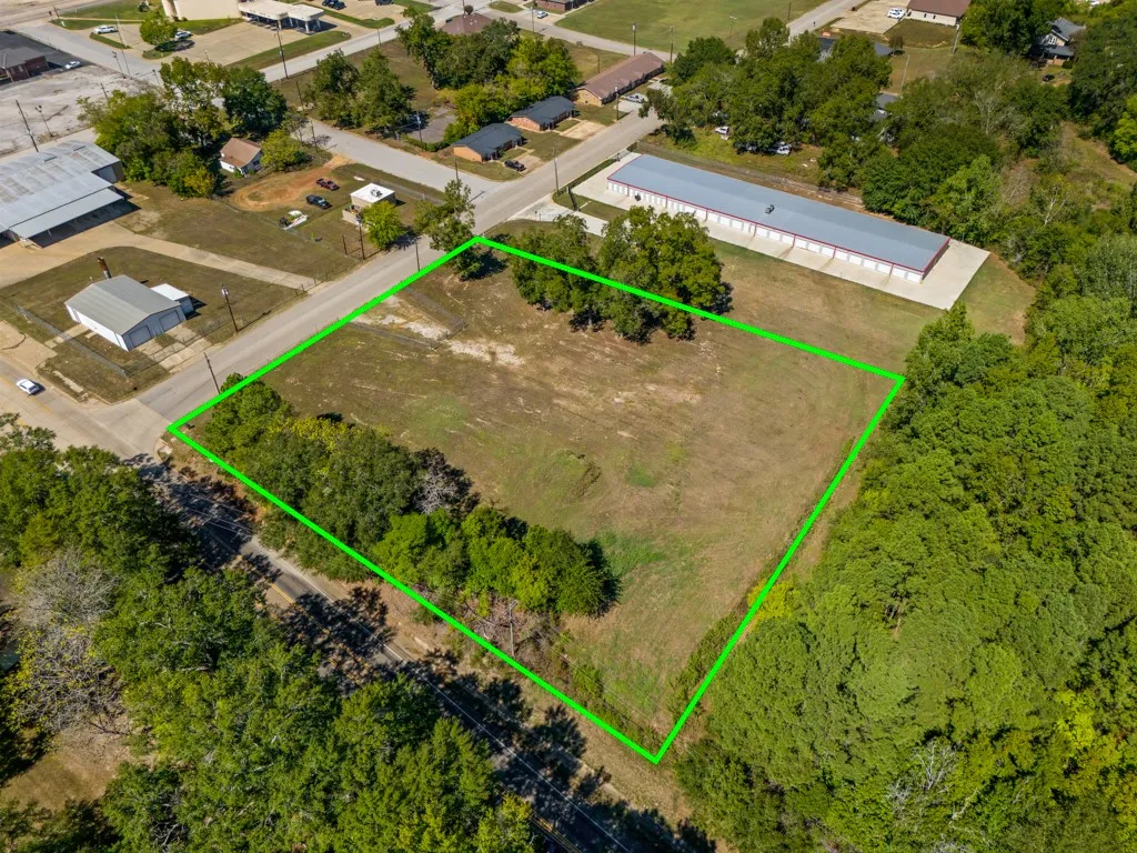 Cleared lot with surrounding mature trees and direct road access