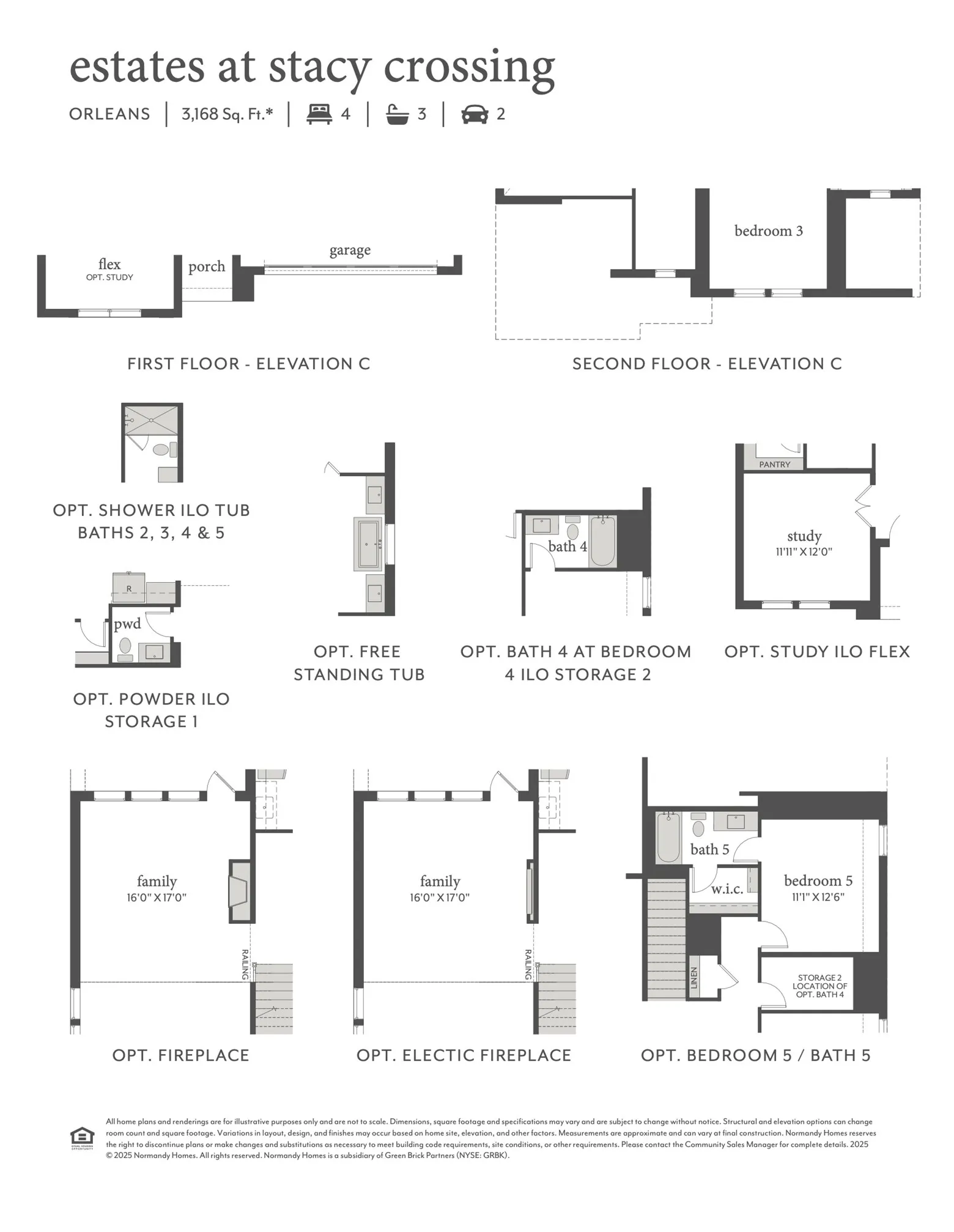 This fantastic home offers elevation B, optional study,  4th bath and so much more!