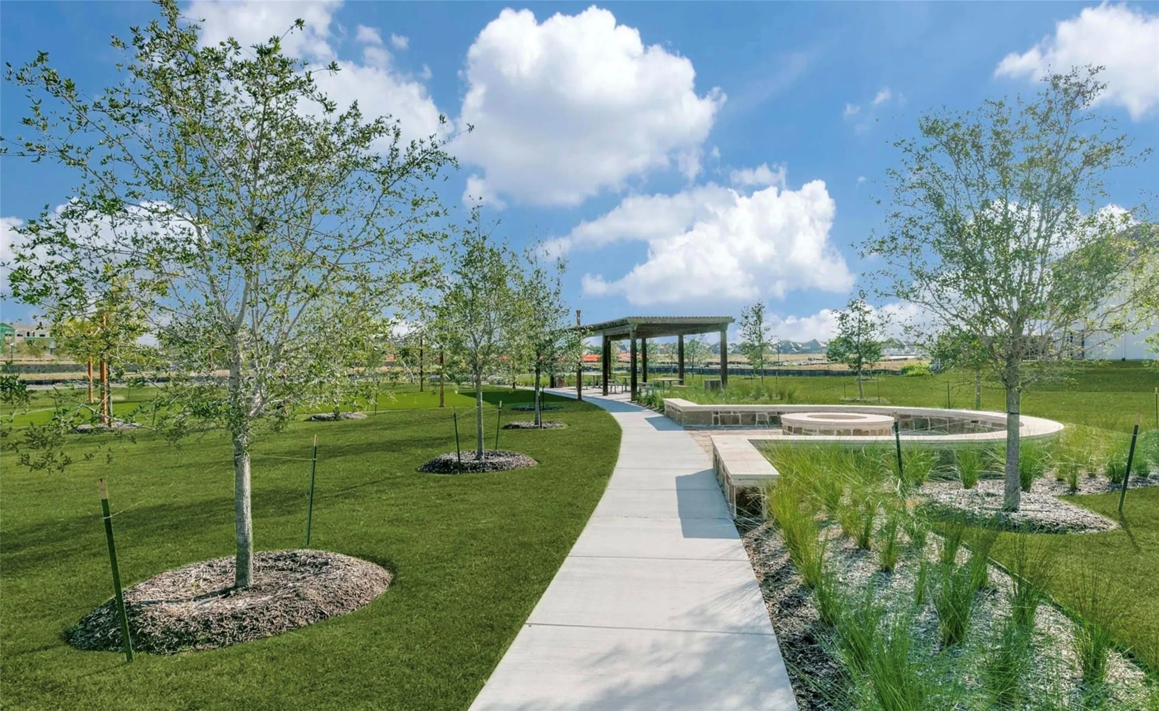 Walking paths and parks provide wonderful outdoor spaces in Estates at Stacy Crossing!