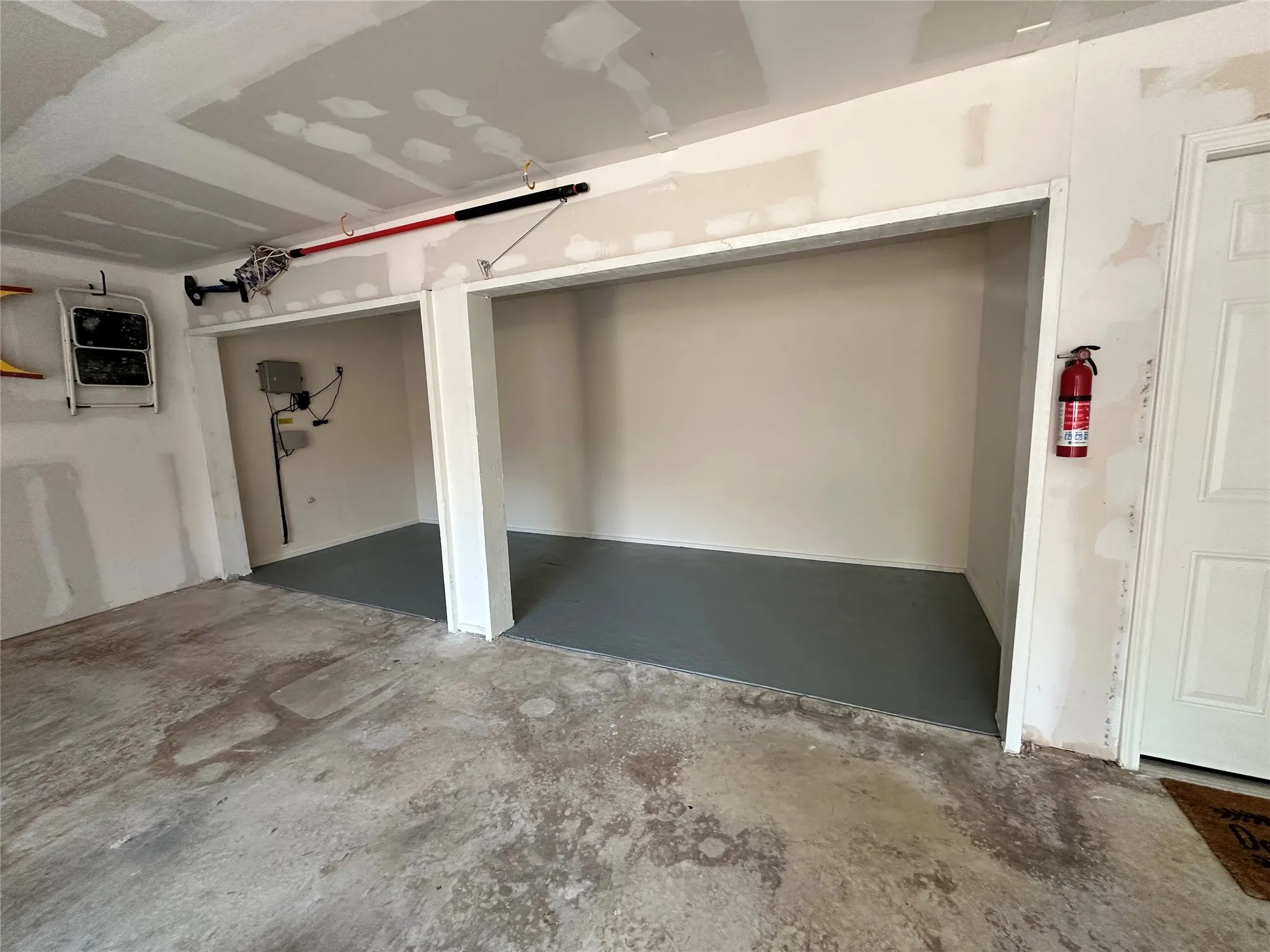 Storage area in garage