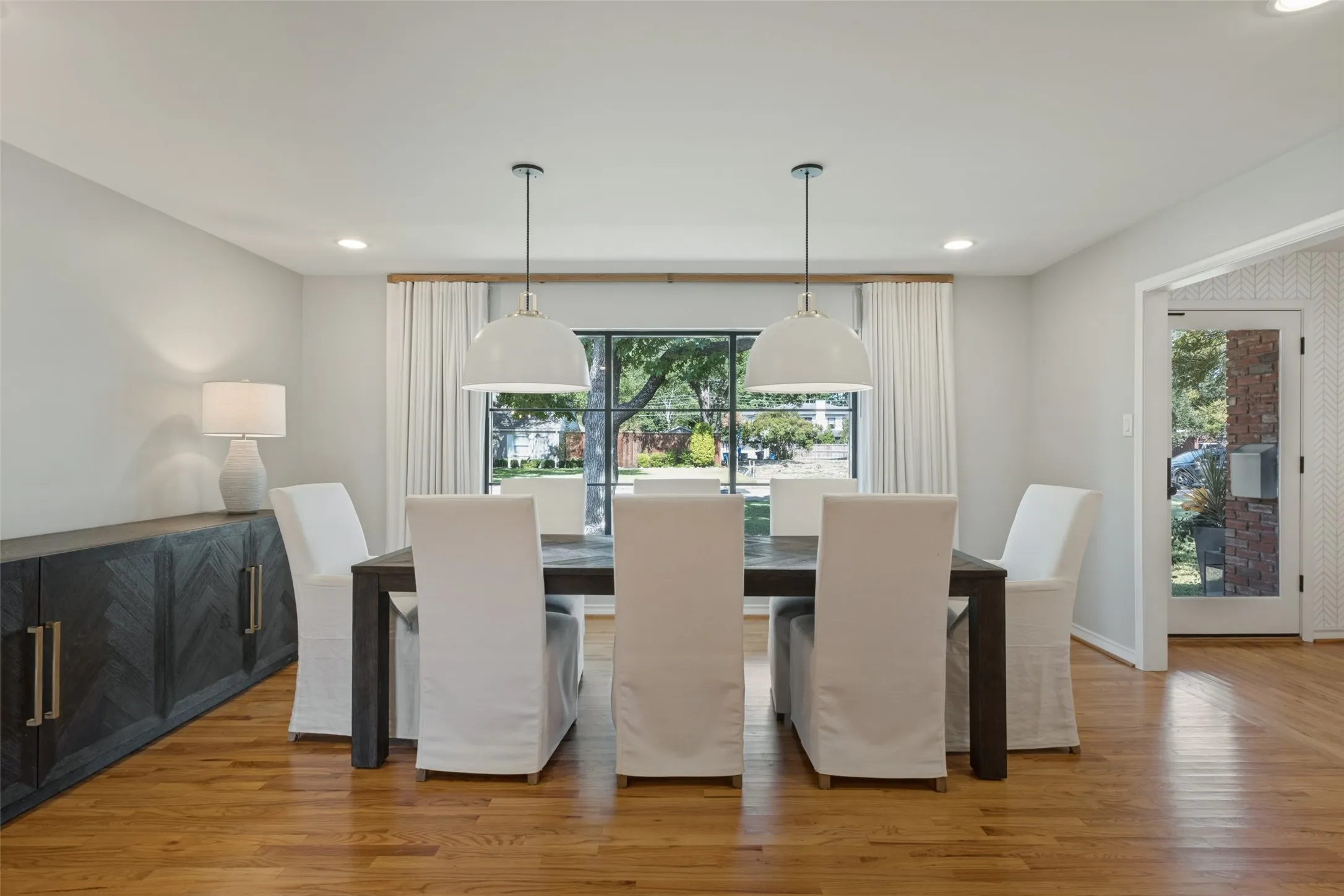 View of dining facing the front