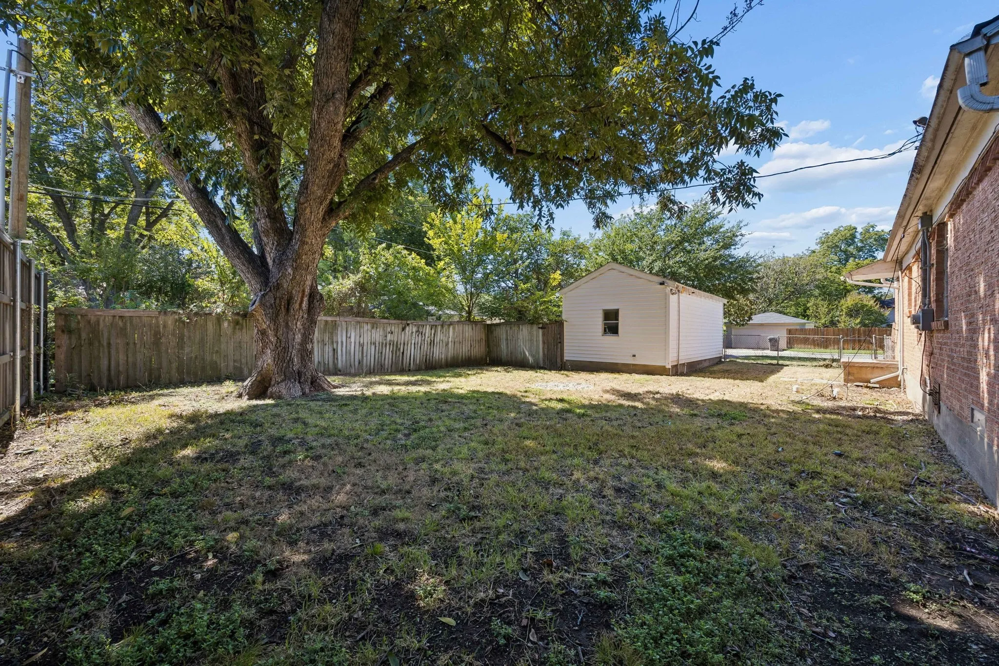 View from northeast corner o current back yard.