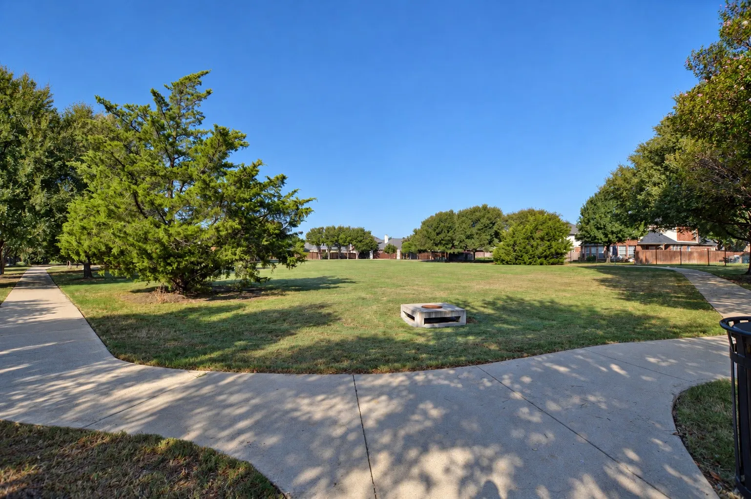 Green belt and walking trail directly accessible from backyard gate