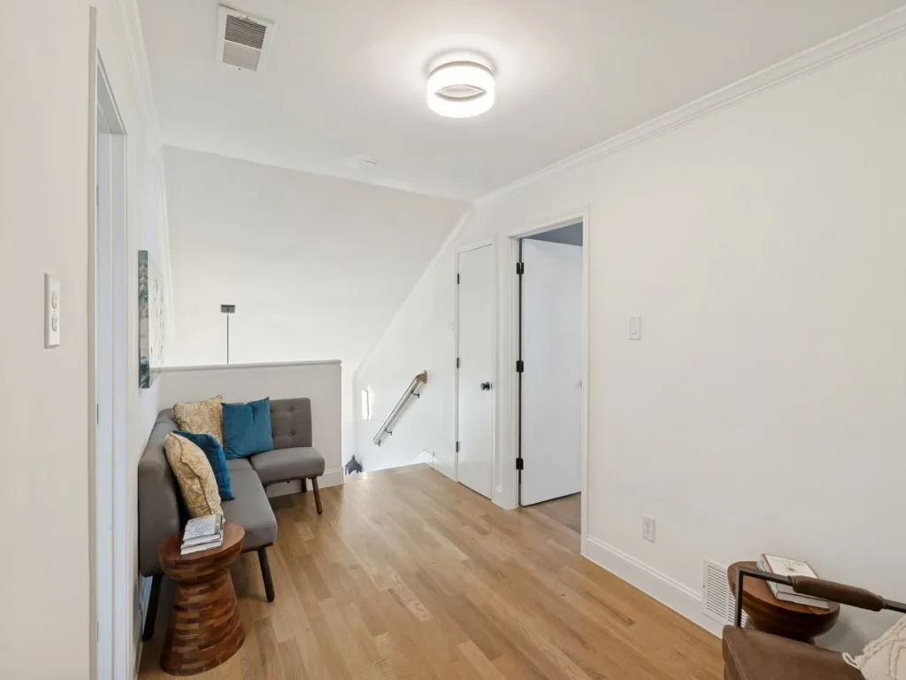 upstairs