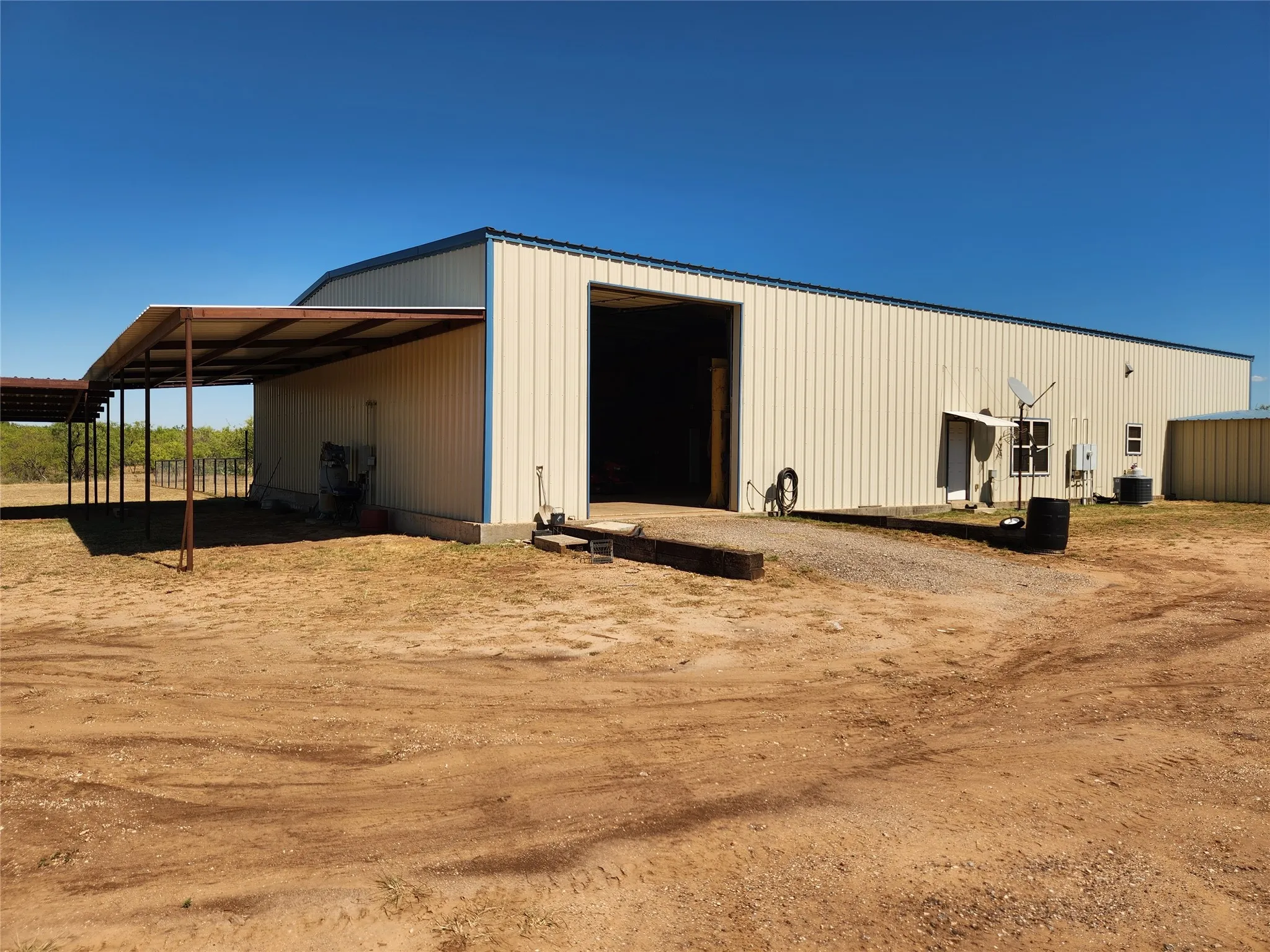 Shop door and RV or boat storage cover.