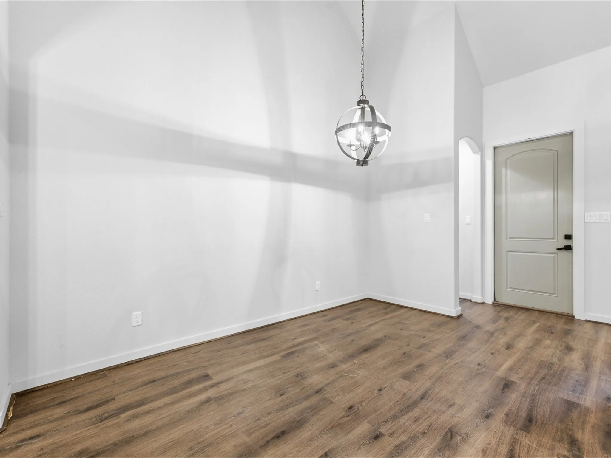 dedicated dining space in this open concept space
