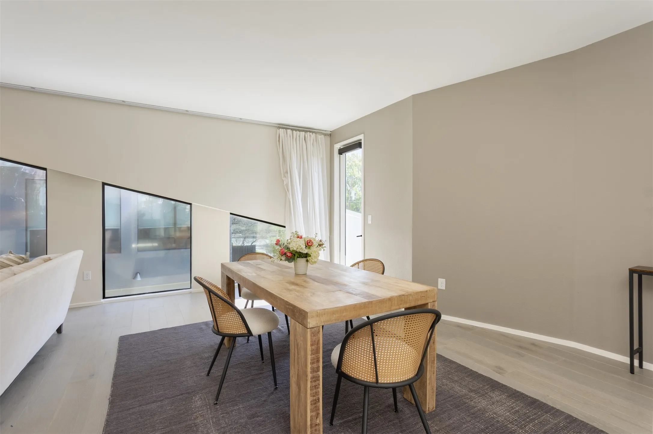 Dining area featuring baseboards and light wood finished floors