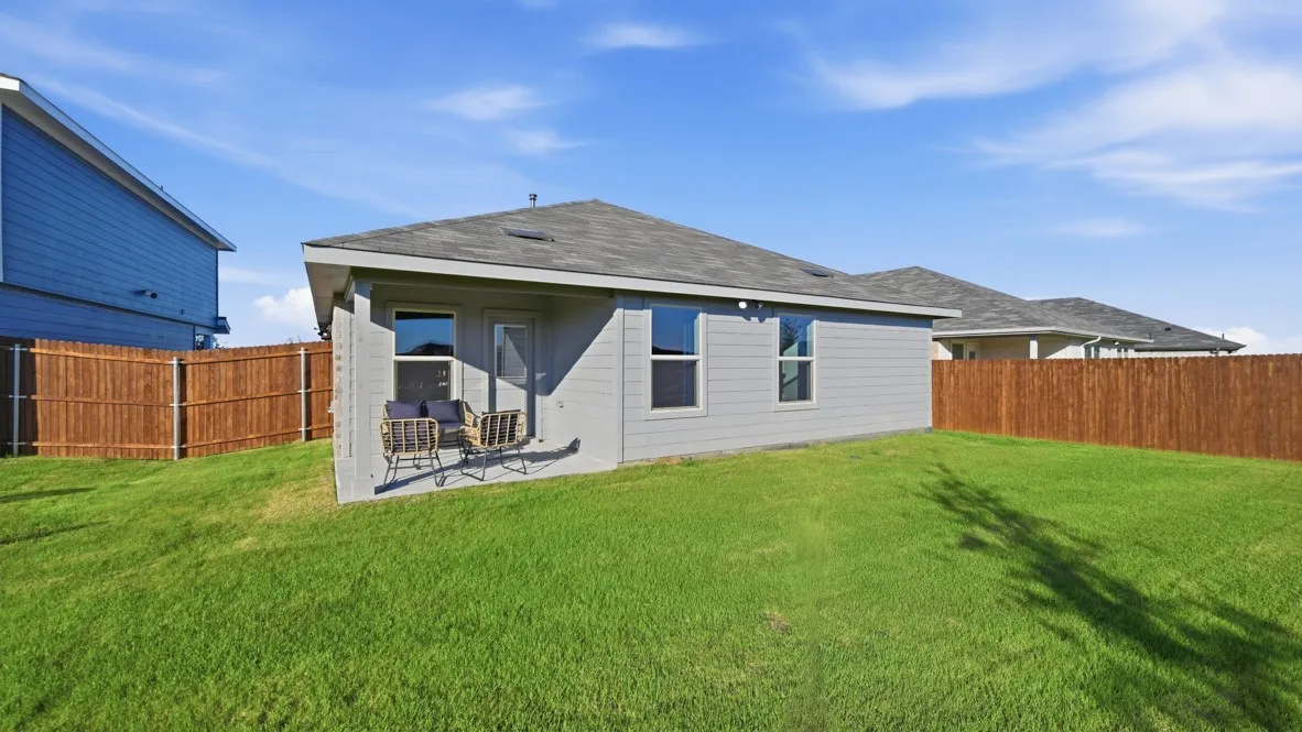 Backyard - All Home and community information, including pricing, included features, terms, availability and amenities, are subject to change at any time without notice or obligation. All Drawings, pictures, photographs, video, square footages, floor plans, elevations, features, colors and sizes are approximate for illustration purposes only and will vary from the homes as built.