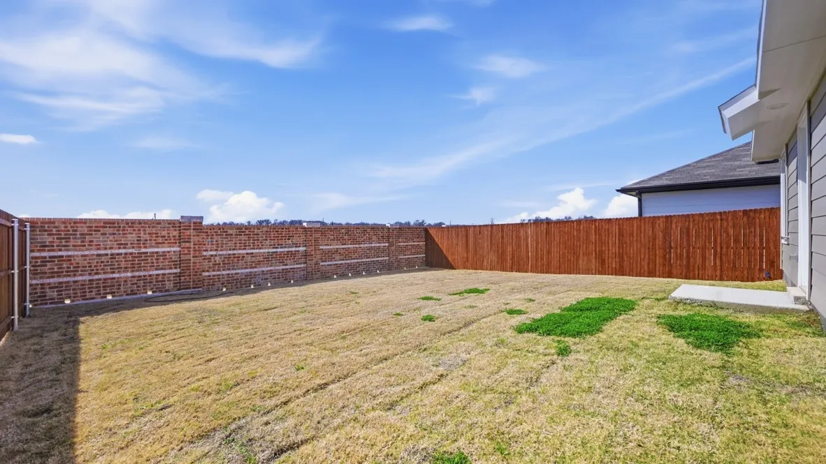 Backyard- All Home and community information, including pricing, included features, terms, availability and amenities, are subject to change at any time without notice or obligation. All Drawings, pictures, photographs, video, square footages, floor plans, elevations, features, colors and sizes are approximate for illustration purposes only and will vary from the homes as built.
