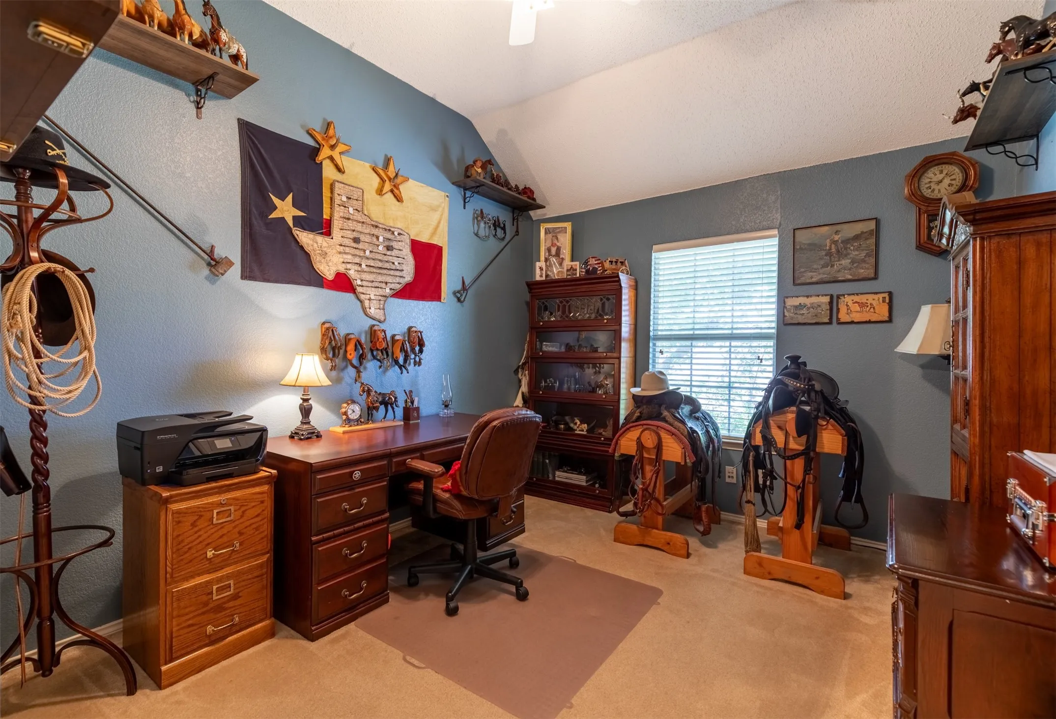 Upstairs secondary bedroom being used as office.