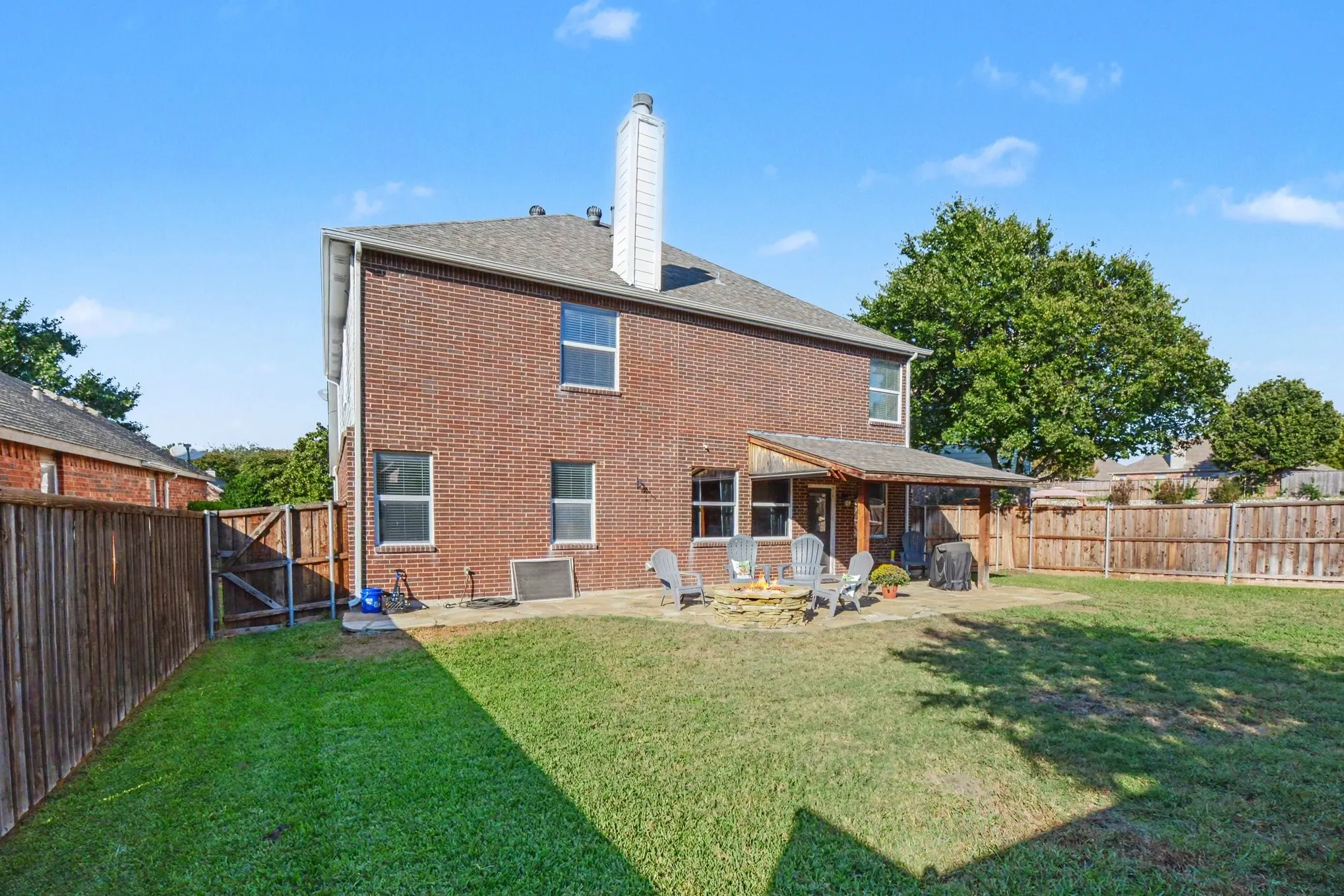 Brick exterior with multiple windows