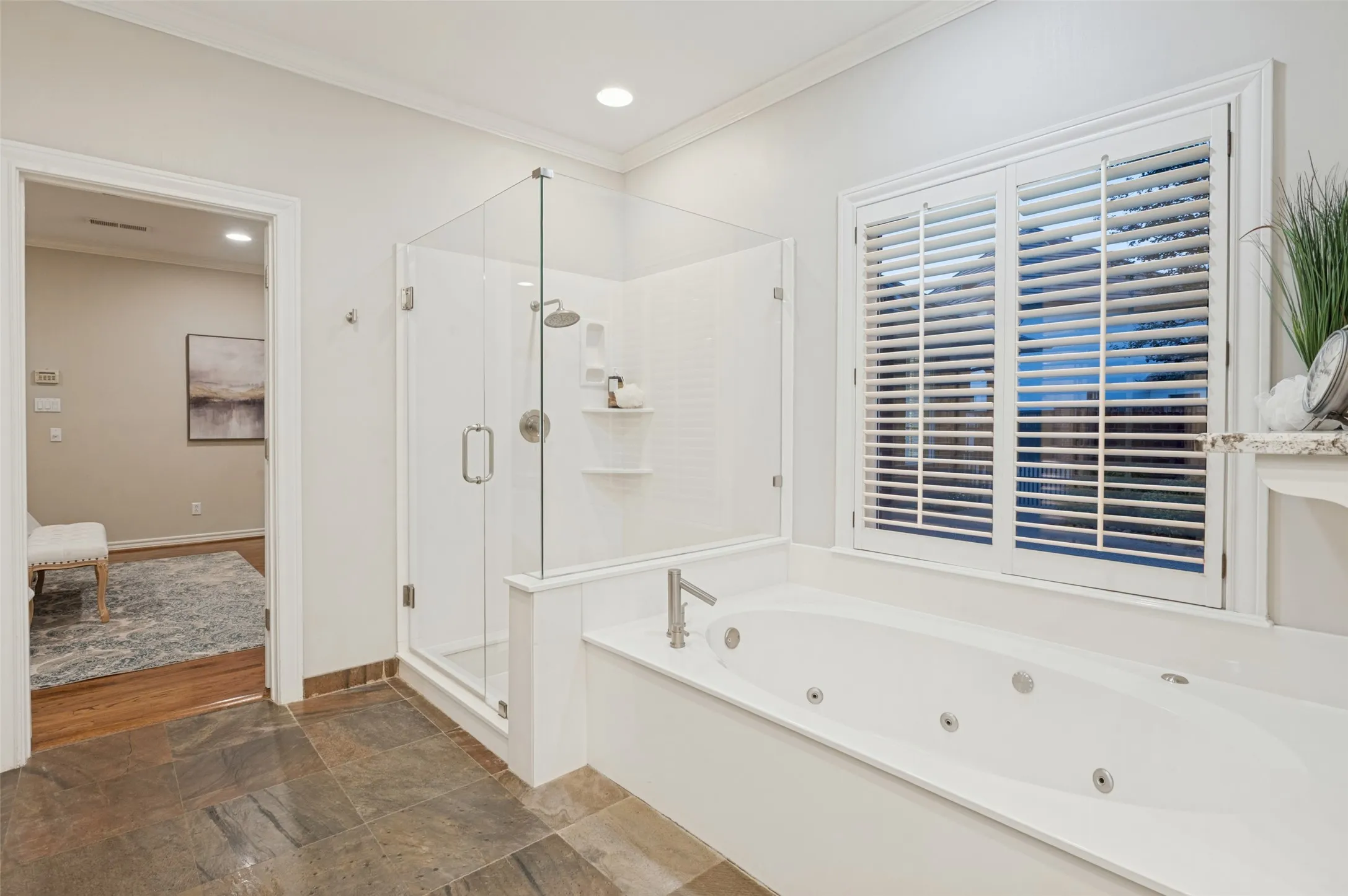 Master bath with soaking tub