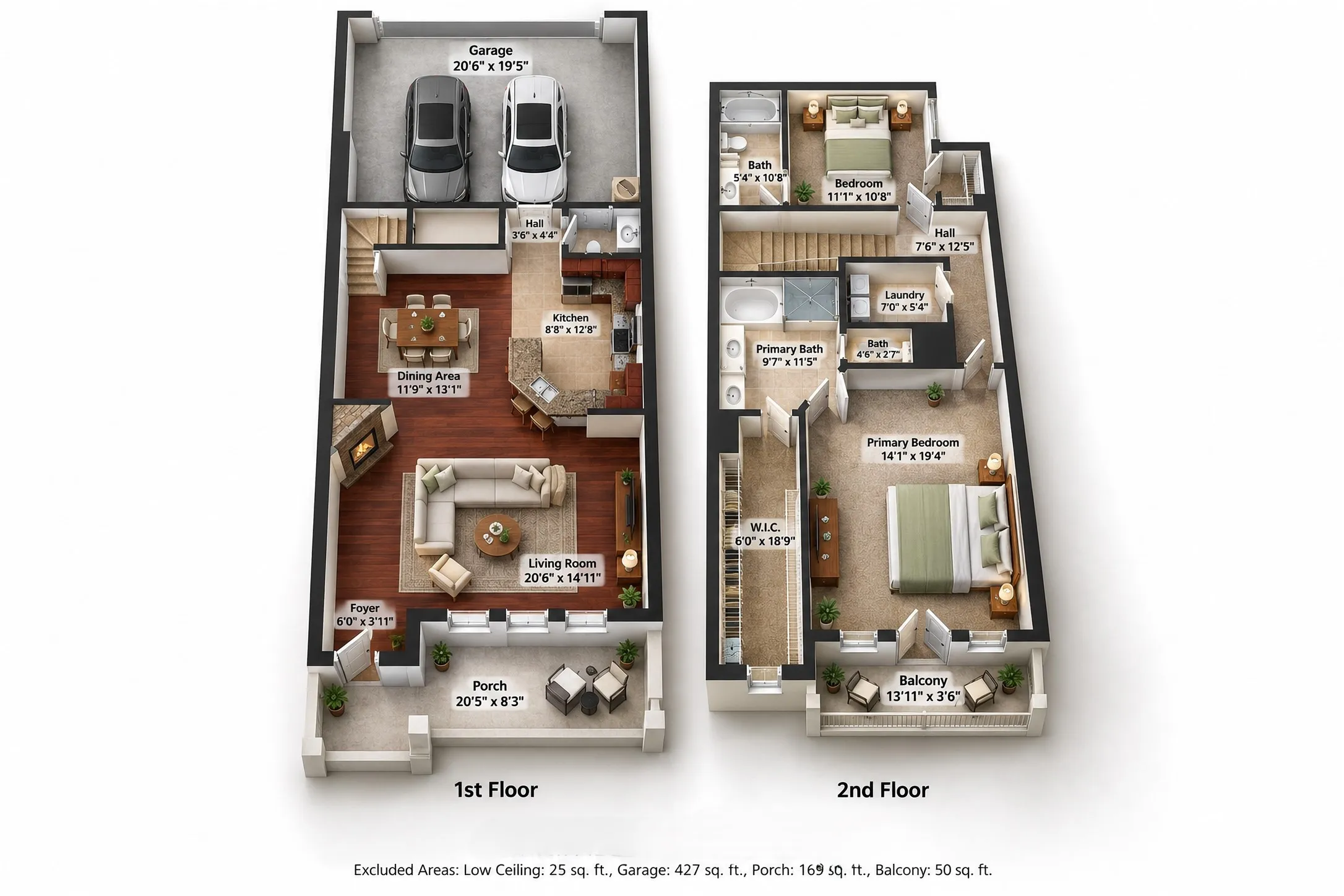 Great floor plan with large rooms and great storage.
