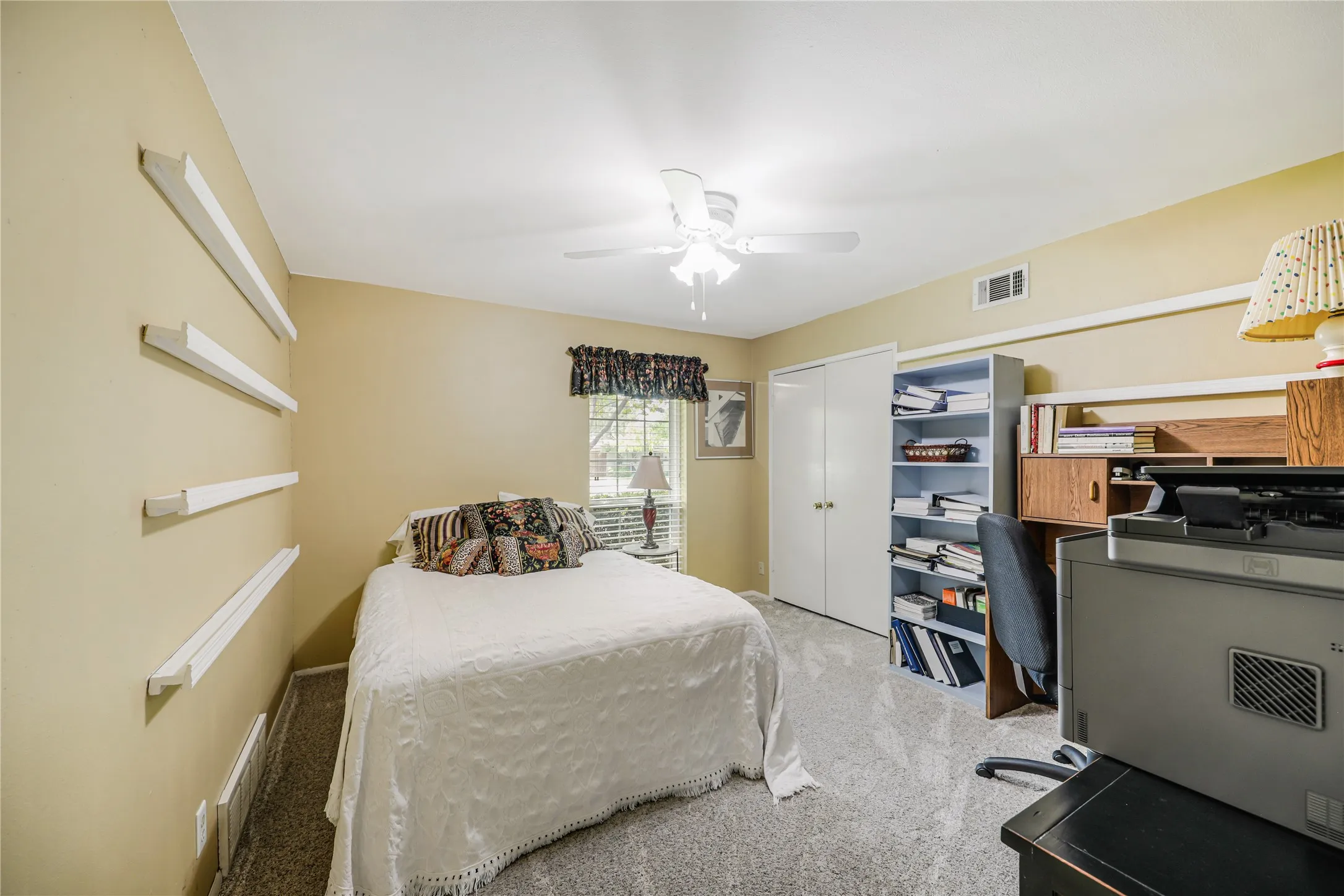 A third bedroom area- home office for this owner!