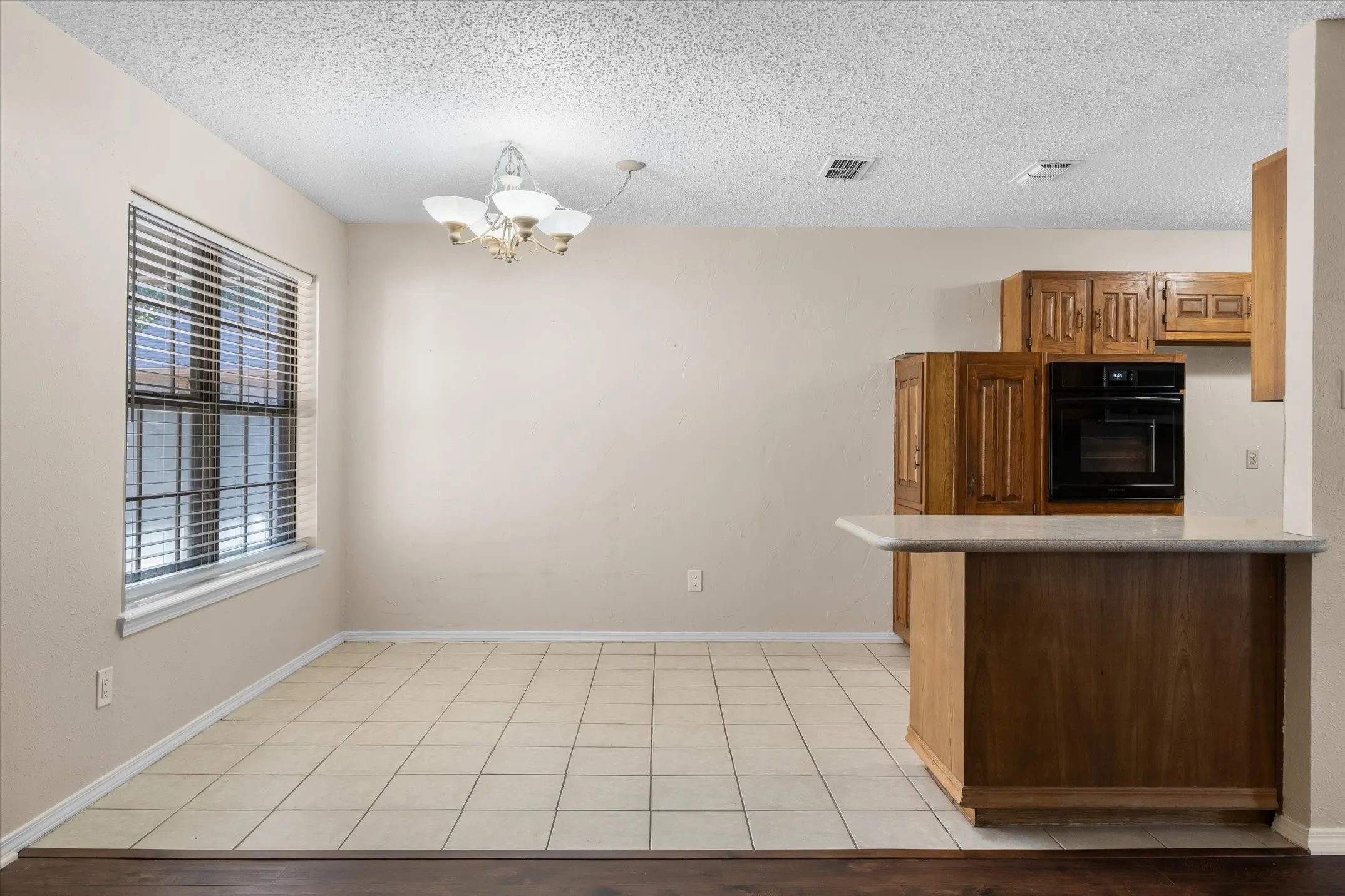 Dining area just off the kitchen