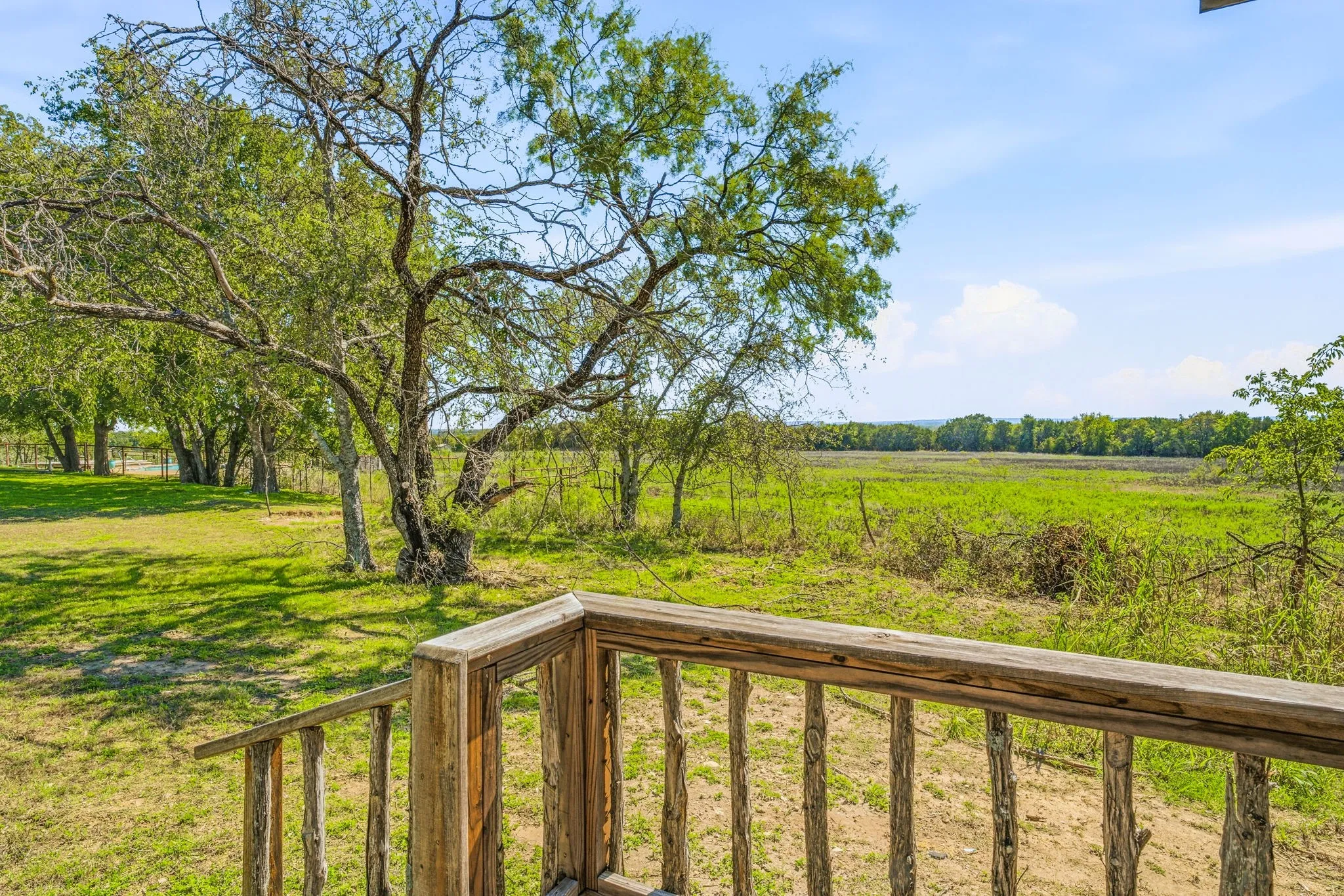 View Outside of Wood Cabin