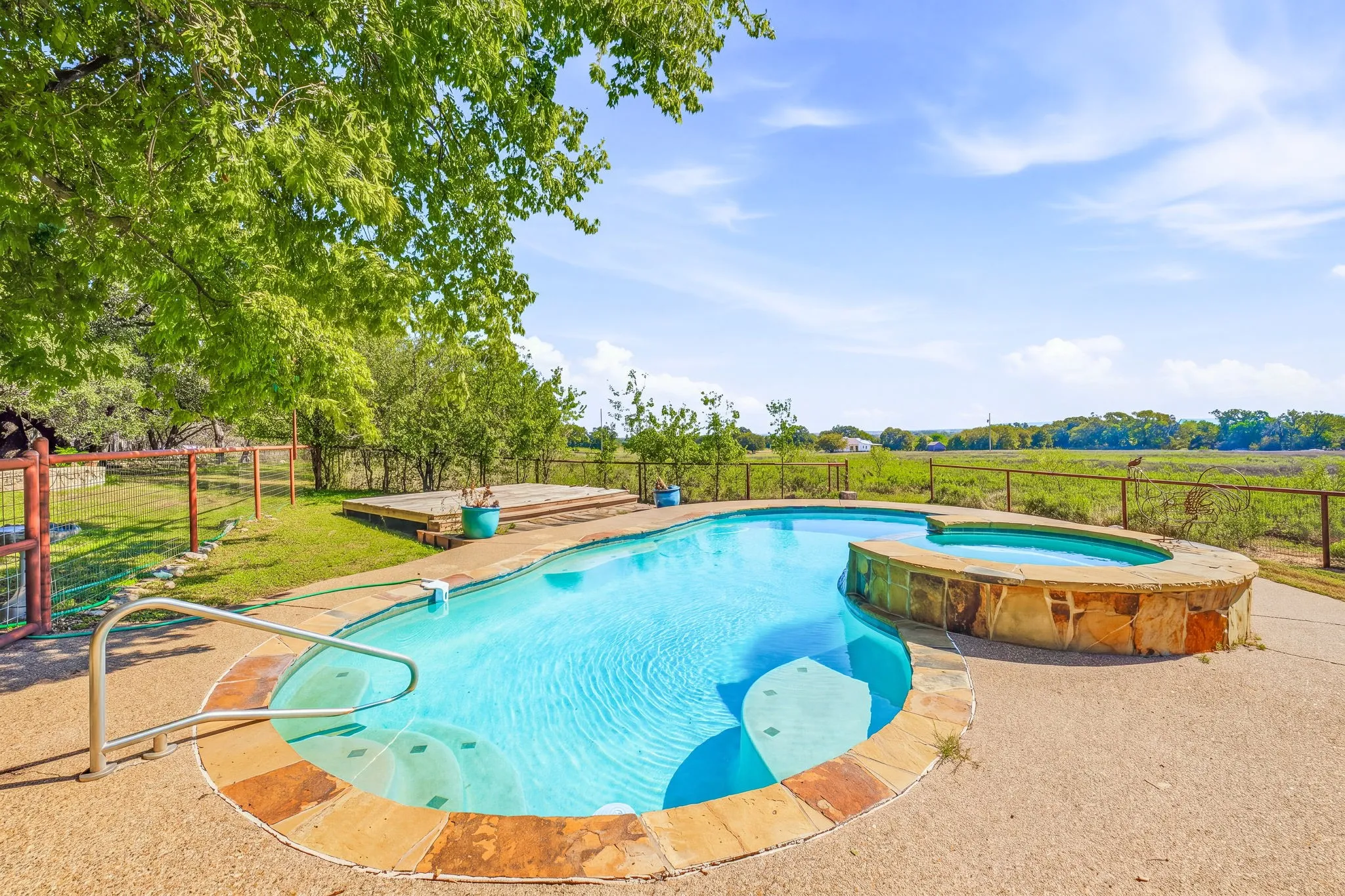 Pool, Hot Tub and Waterfall