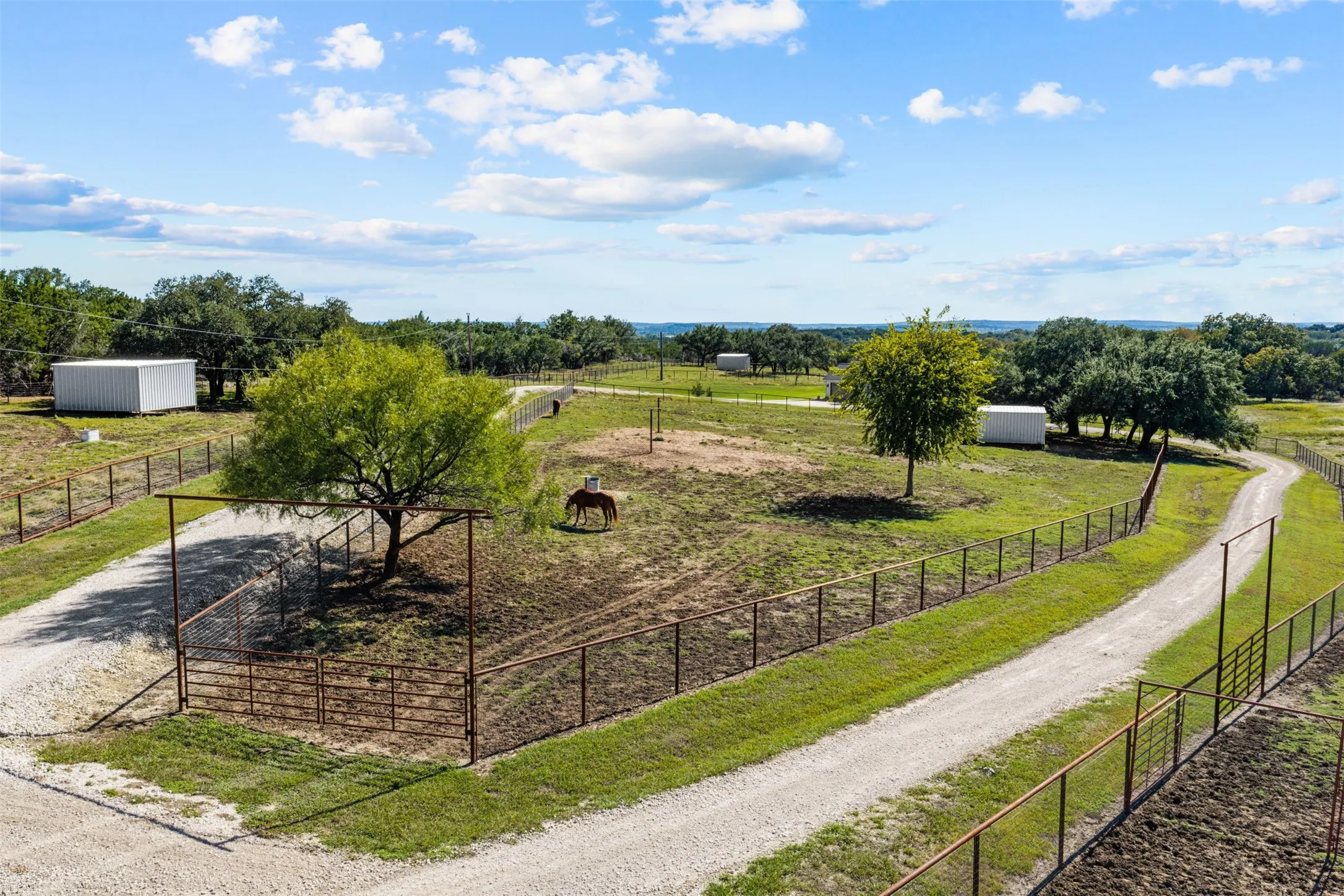 Need a place for horses or livestock?  There are multiple turnouts; each with it's own water trough featuring an automatic float system.