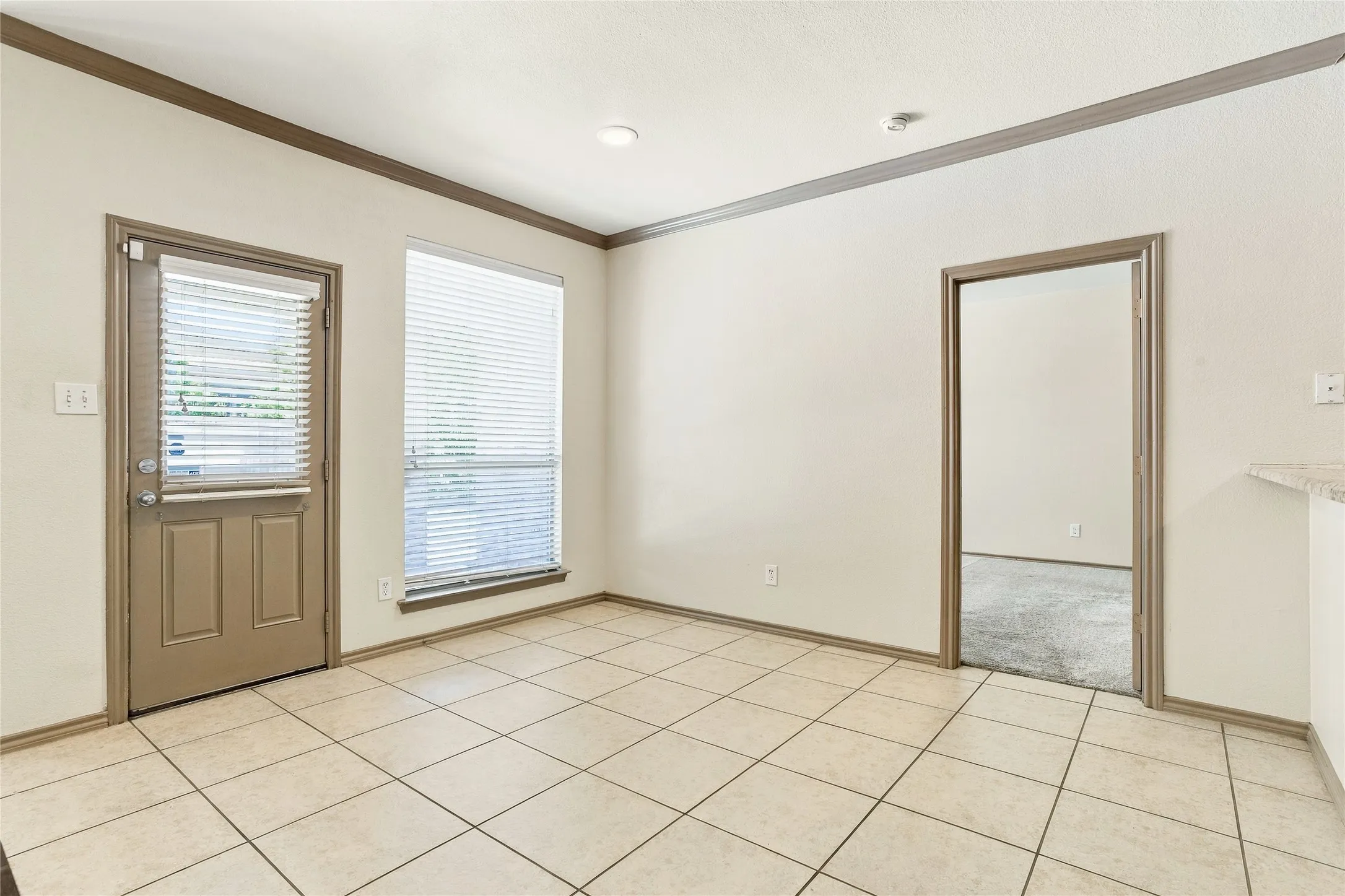 Open to family room.