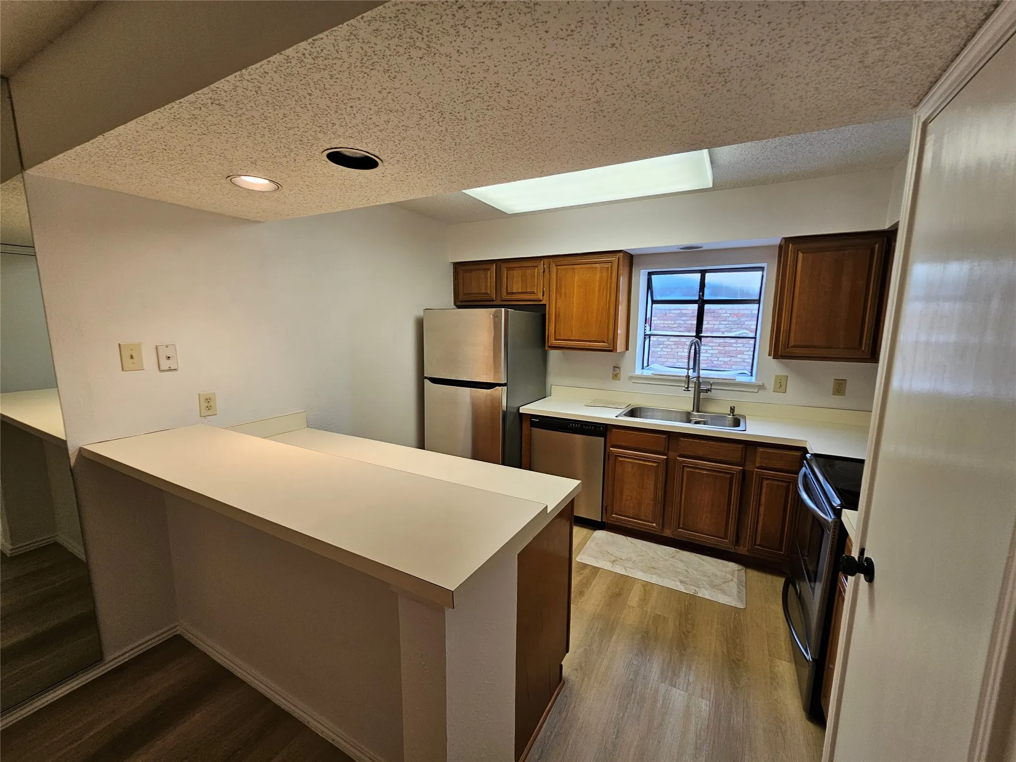 Kitchen with pantry and garden window