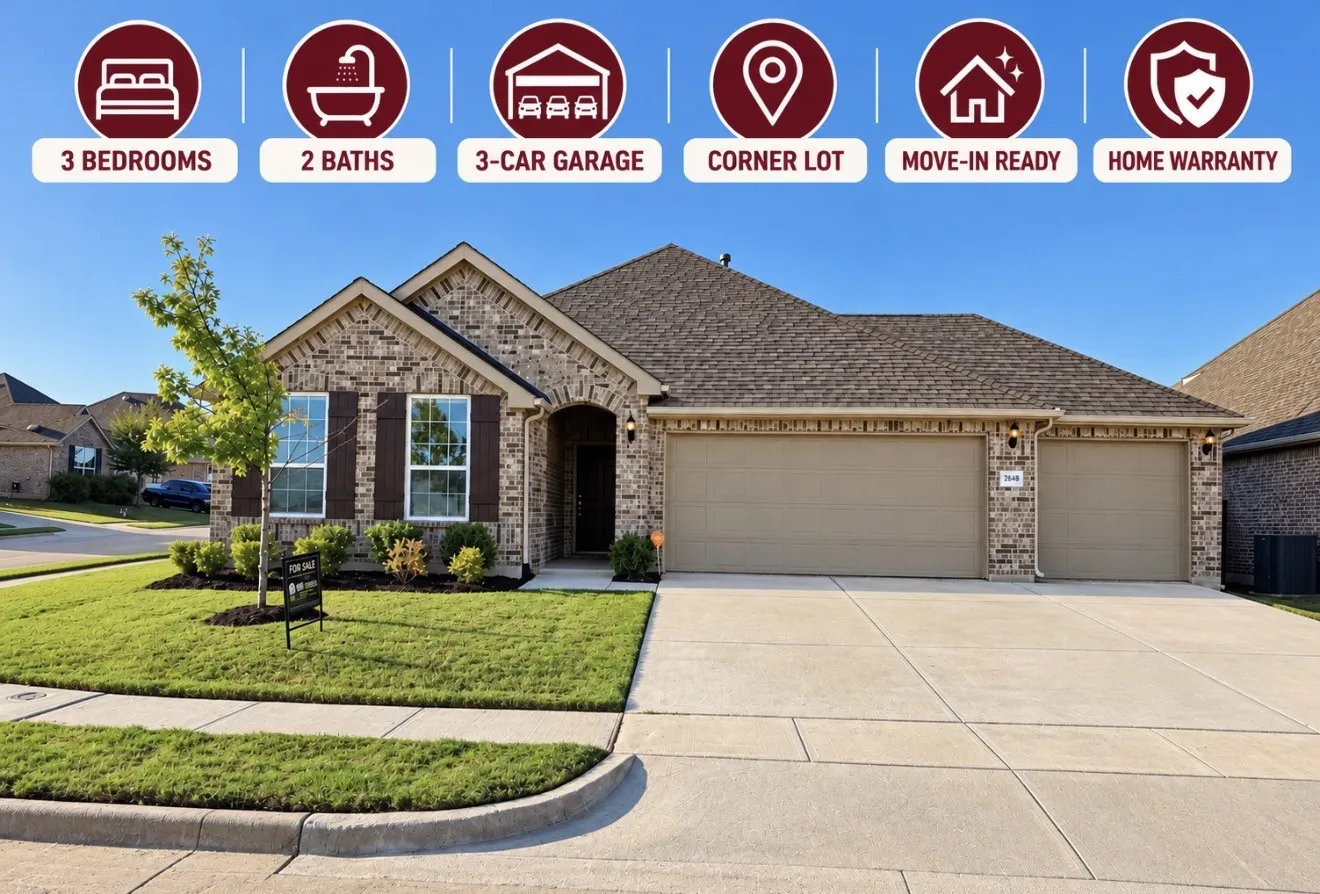 Single Family Residence For Sale in Denton County , 2848 N Ranger LN Street, Aubrey, Texas 76227, 3 Bedroom, 2 Bathroom, 3 Garage spaces, 1,912 Sqft, built in 2021, mls#21408641, Real Estate Agent in Aubrey, Homes For Sale in Denton county, Homes For Sale in Aubrey, Realtor in Aubrey Texas, Real Estate Brokerage Independent Realty Texas, Luminita Cordes Realtor