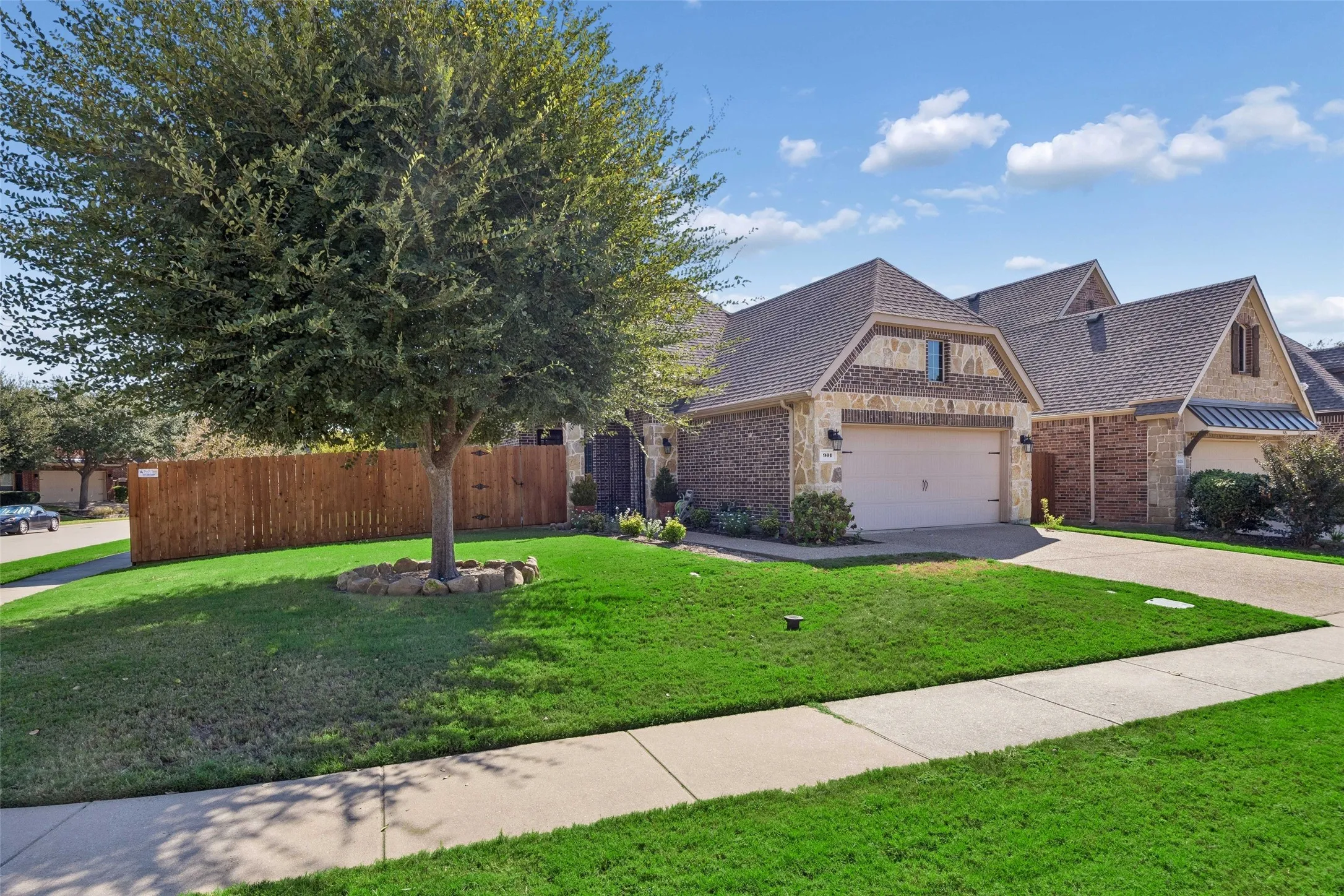 Corner lot and wood privacy fence