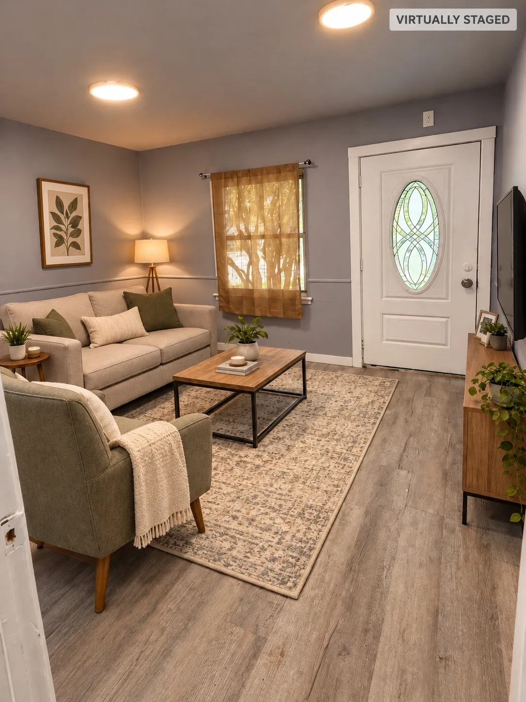 Living room potential with virtual staging