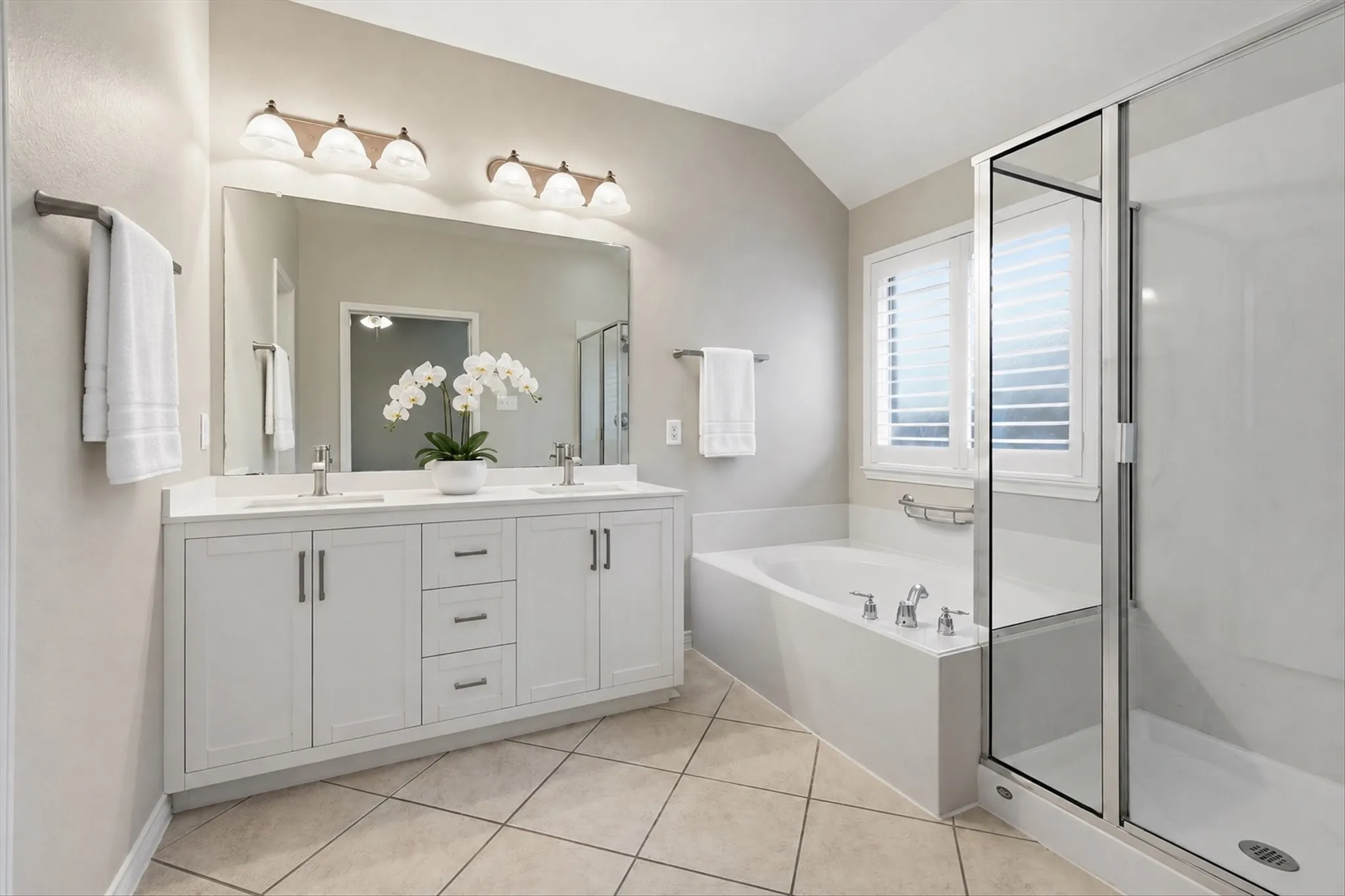 Primary Bathroom virtually staged