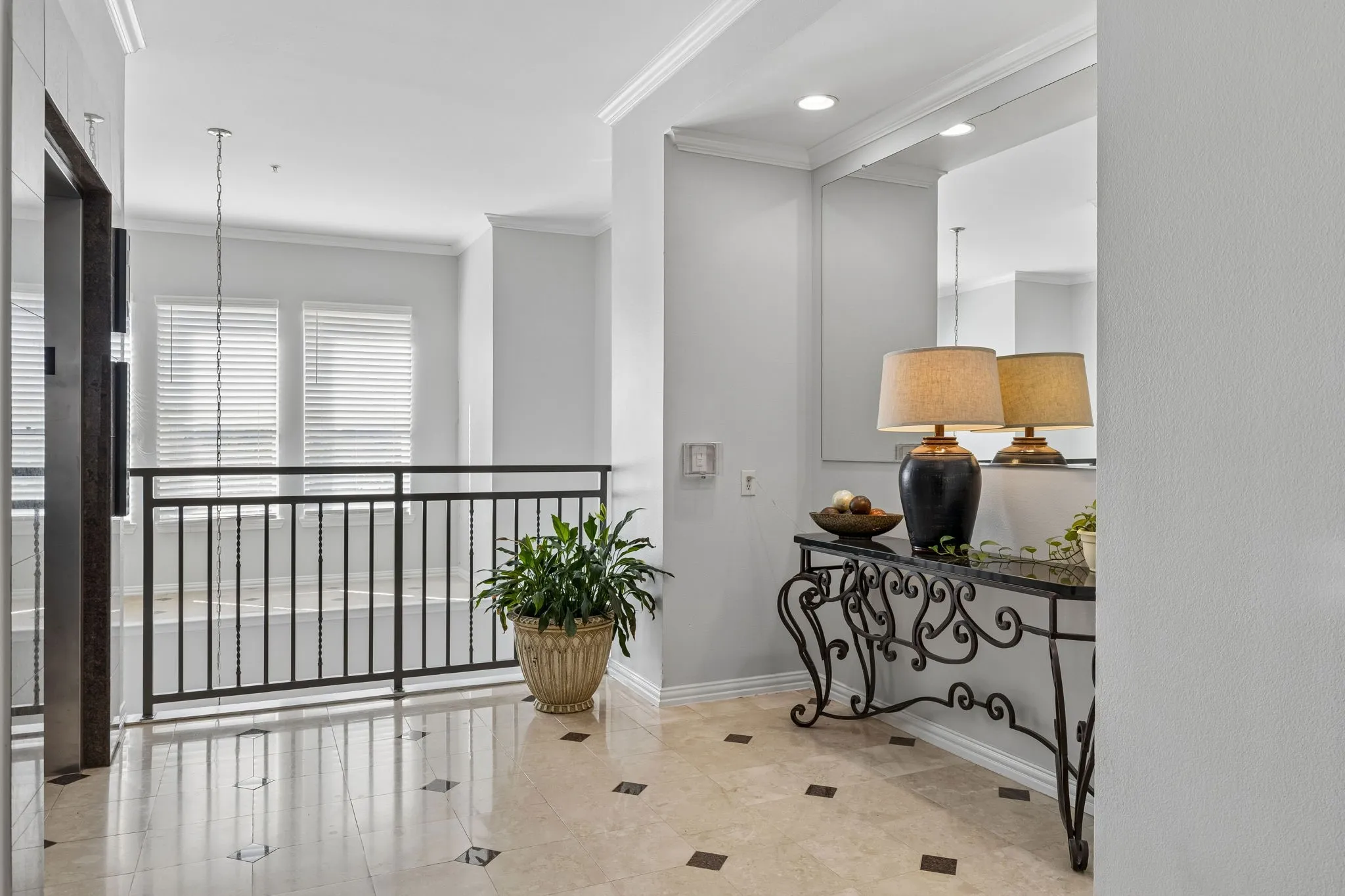 A welcoming building interior adds to the charm and convenience of condo living.