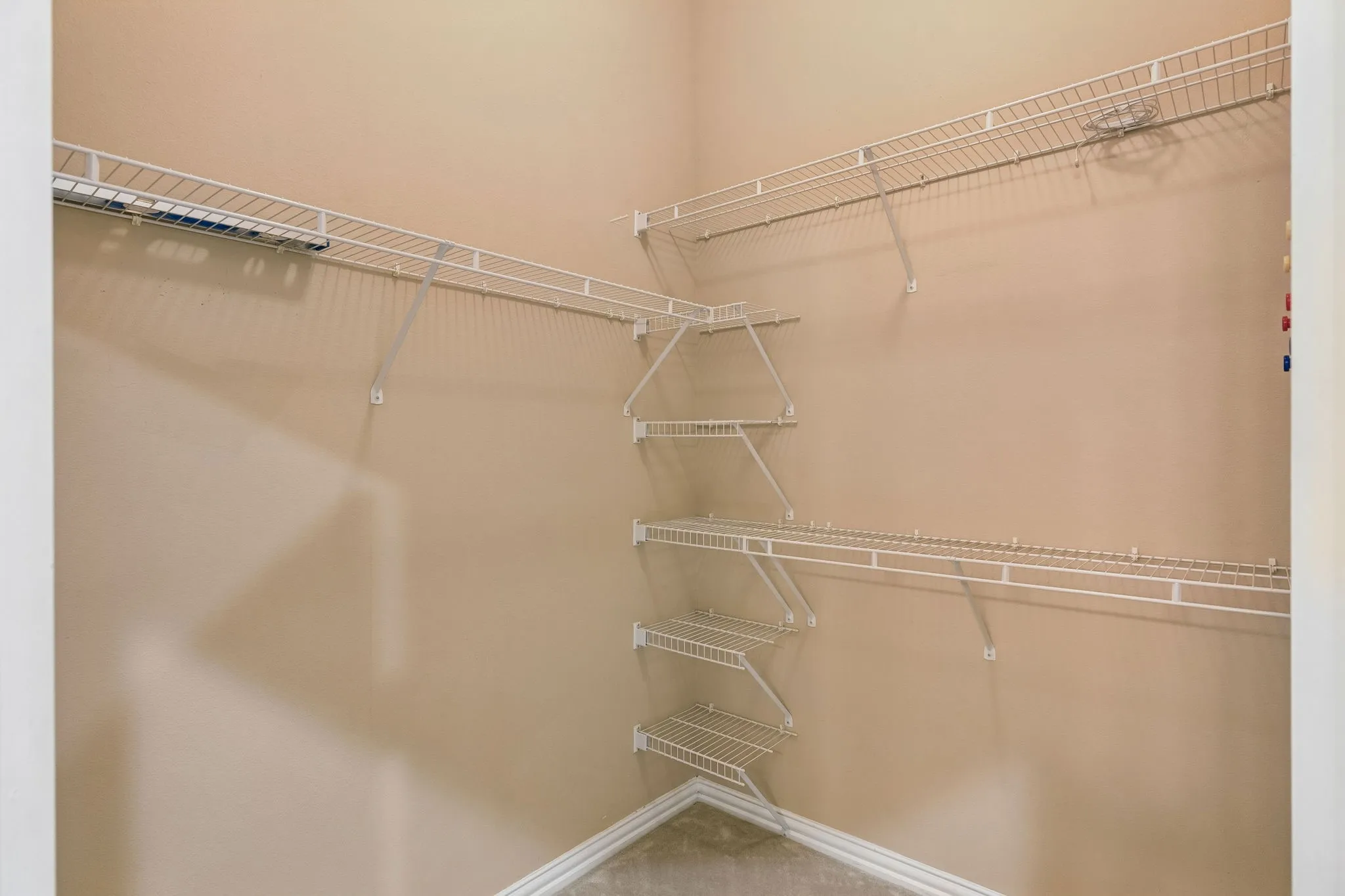 Extra storage makes a difference! Enjoy convenient shelving and space to stay organized.