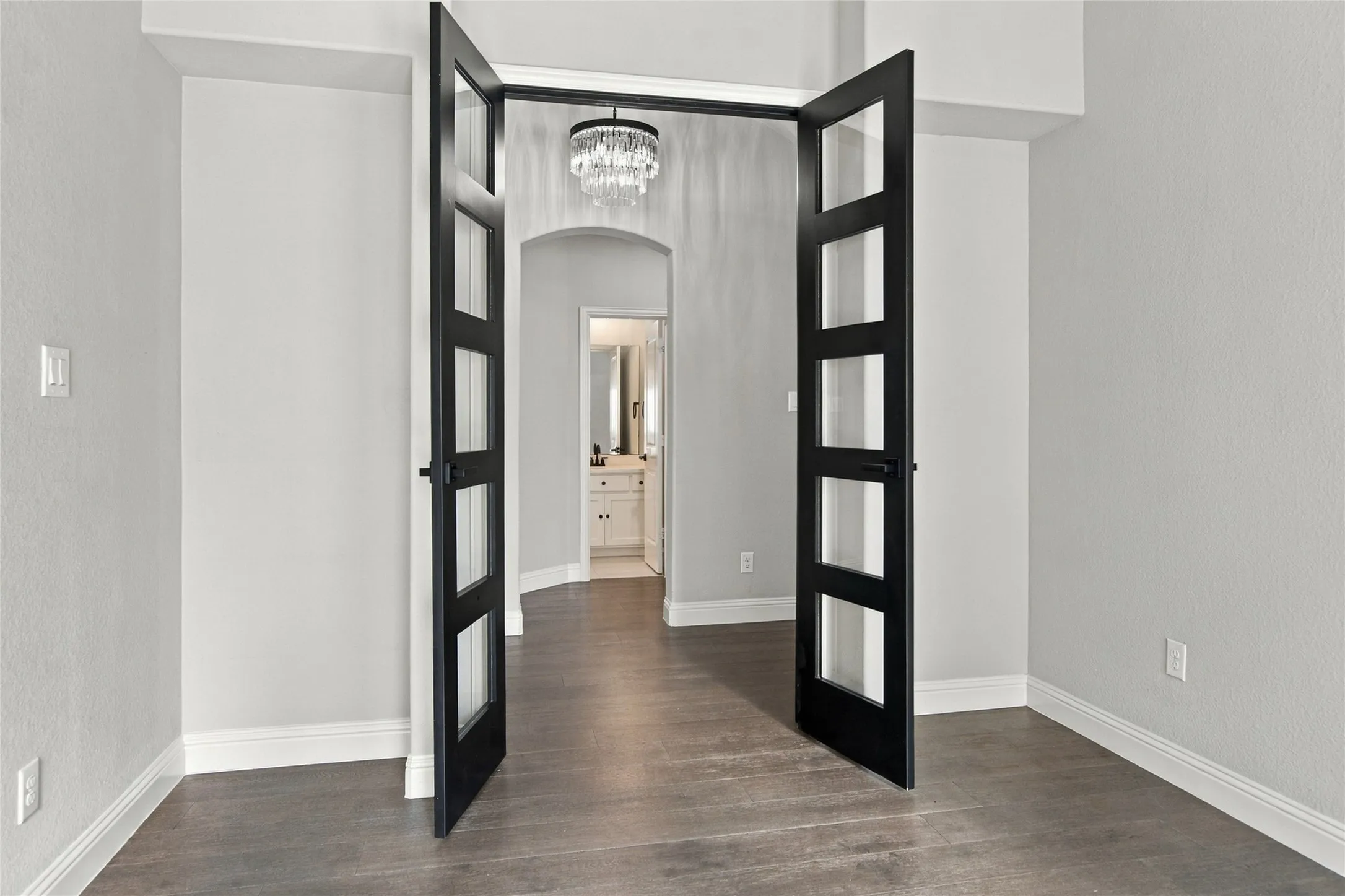 French doors to home office