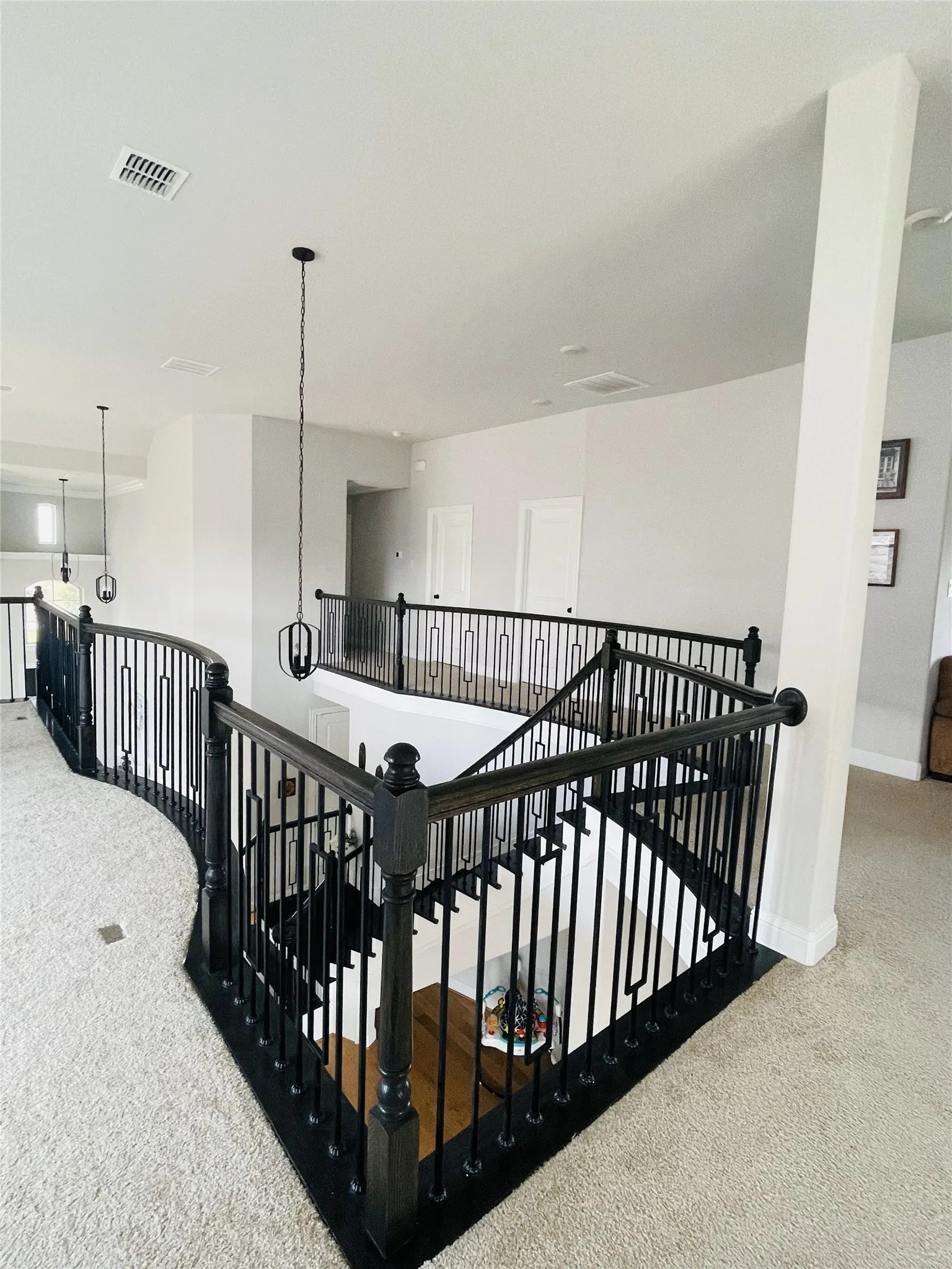 Stairway with carpet