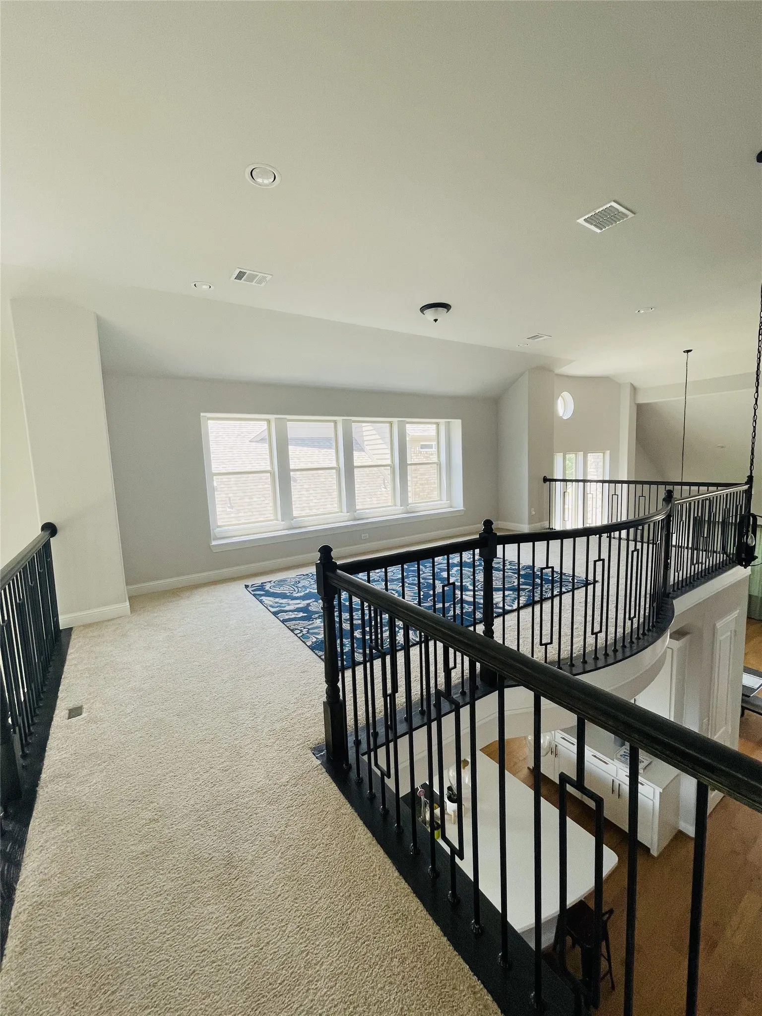 Hall featuring carpet floors
