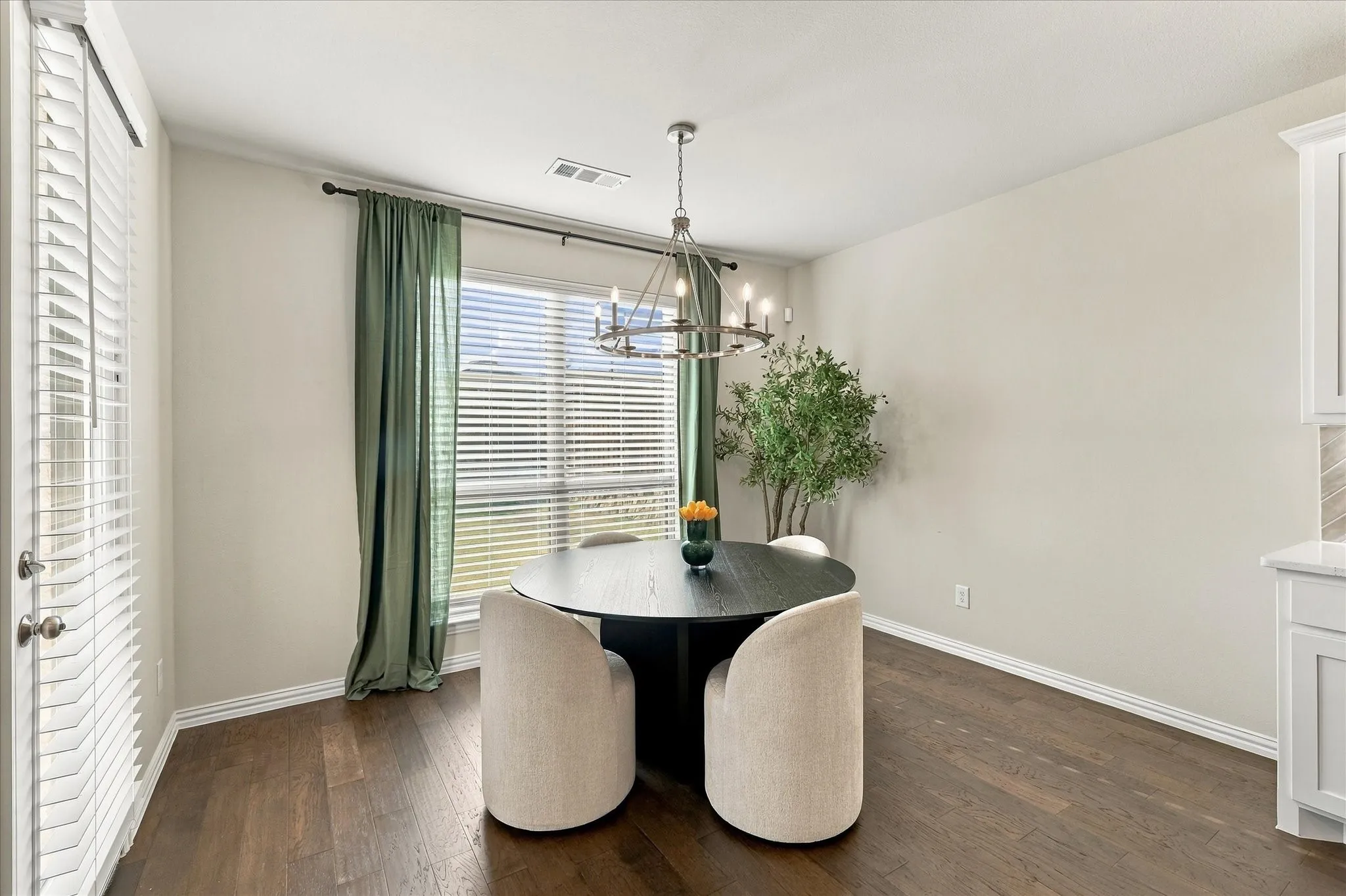 Hardwood-style flooring throughout