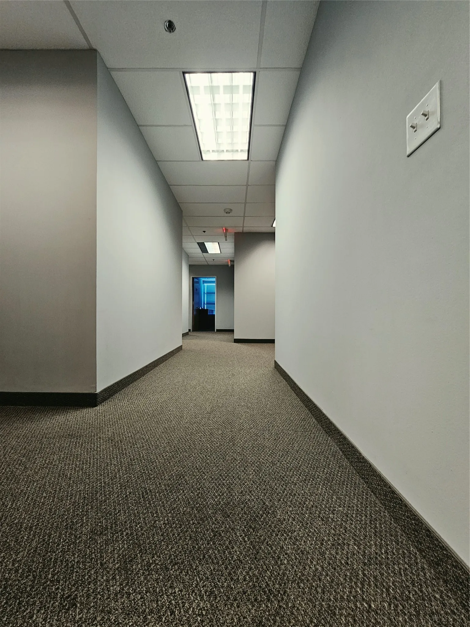 Recessed ceiling panels with integrated fluorescent lighting