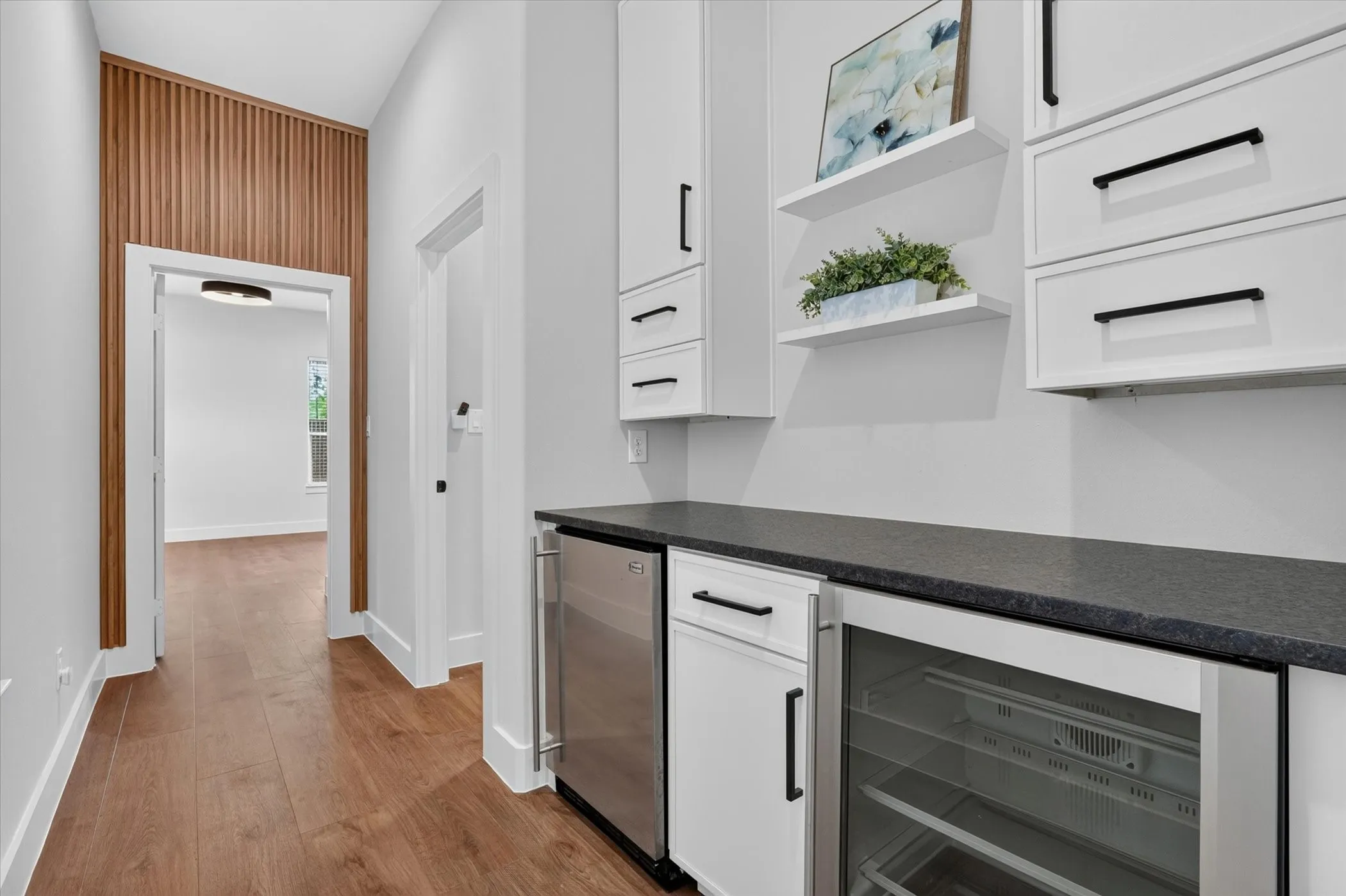 Integrated beverage cooler and wine refrigerator