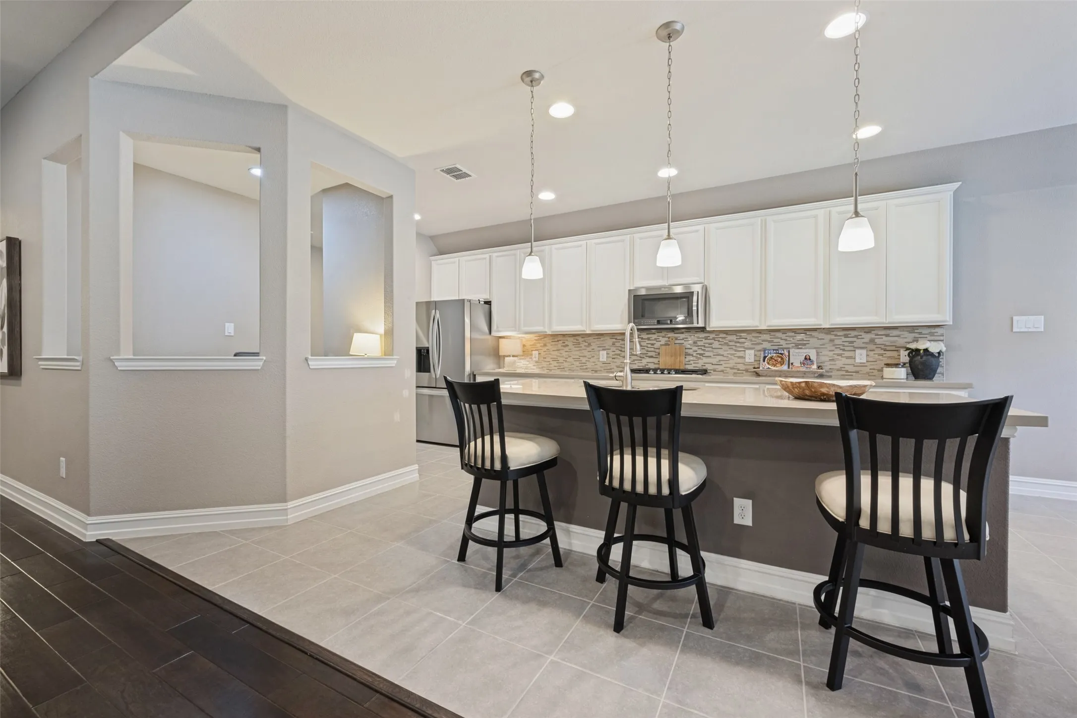 Kitchen and workspace.